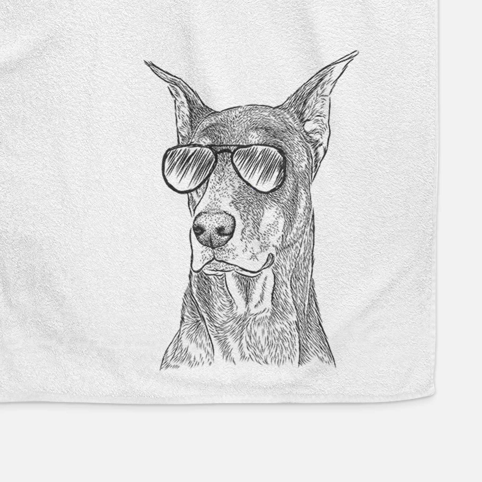 RJ the Doberman Pinscher Decorative Hand Towel