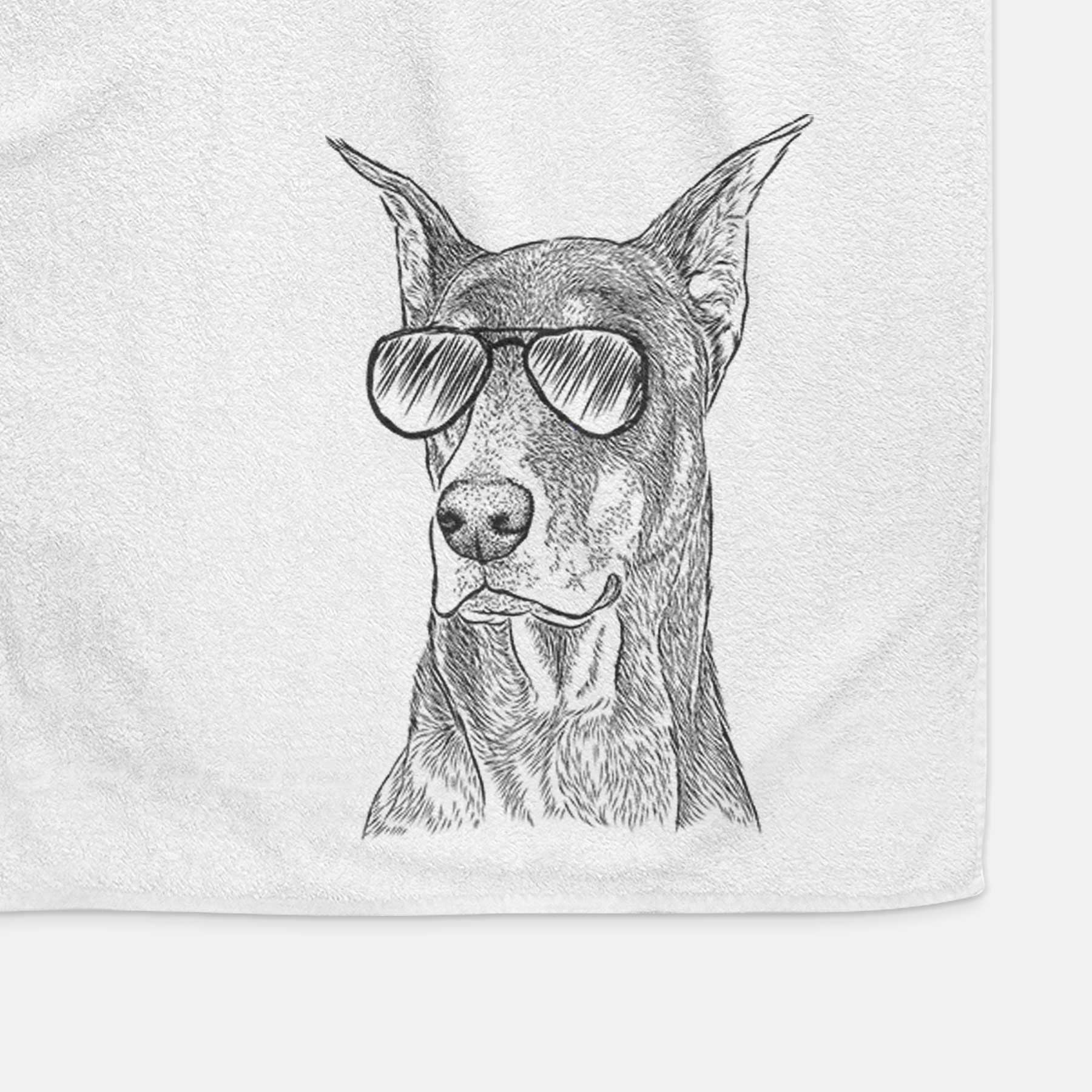 RJ the Doberman Pinscher Decorative Hand Towel