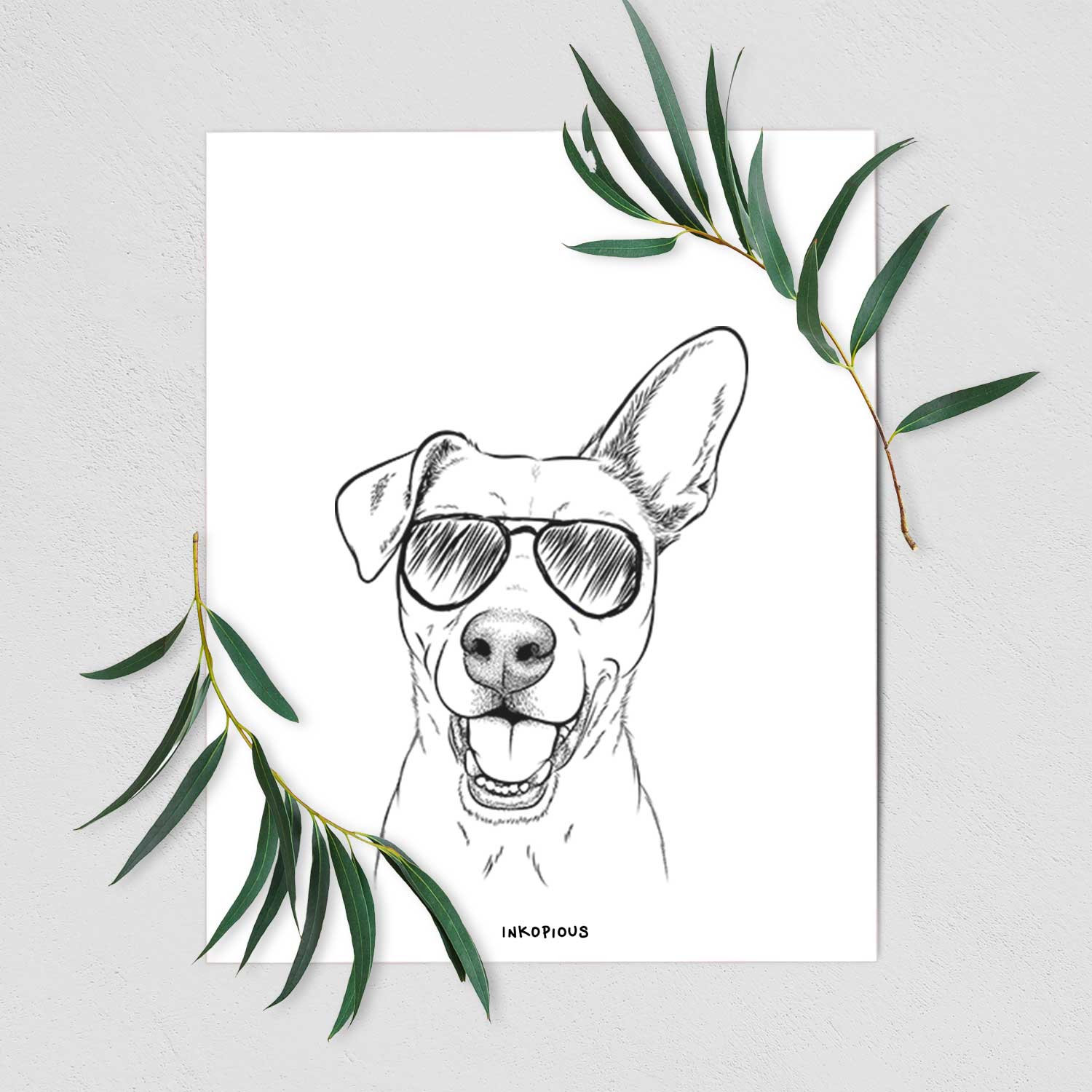 Radar the Pitbull Mix Art Print