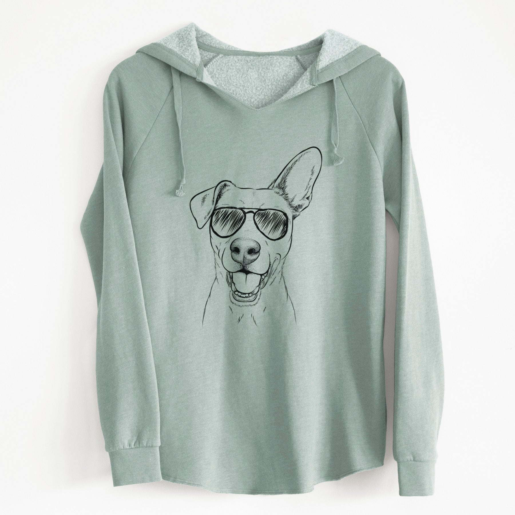 Aviator Radar the Pitbull Mix - Cali Wave Hooded Sweatshirt