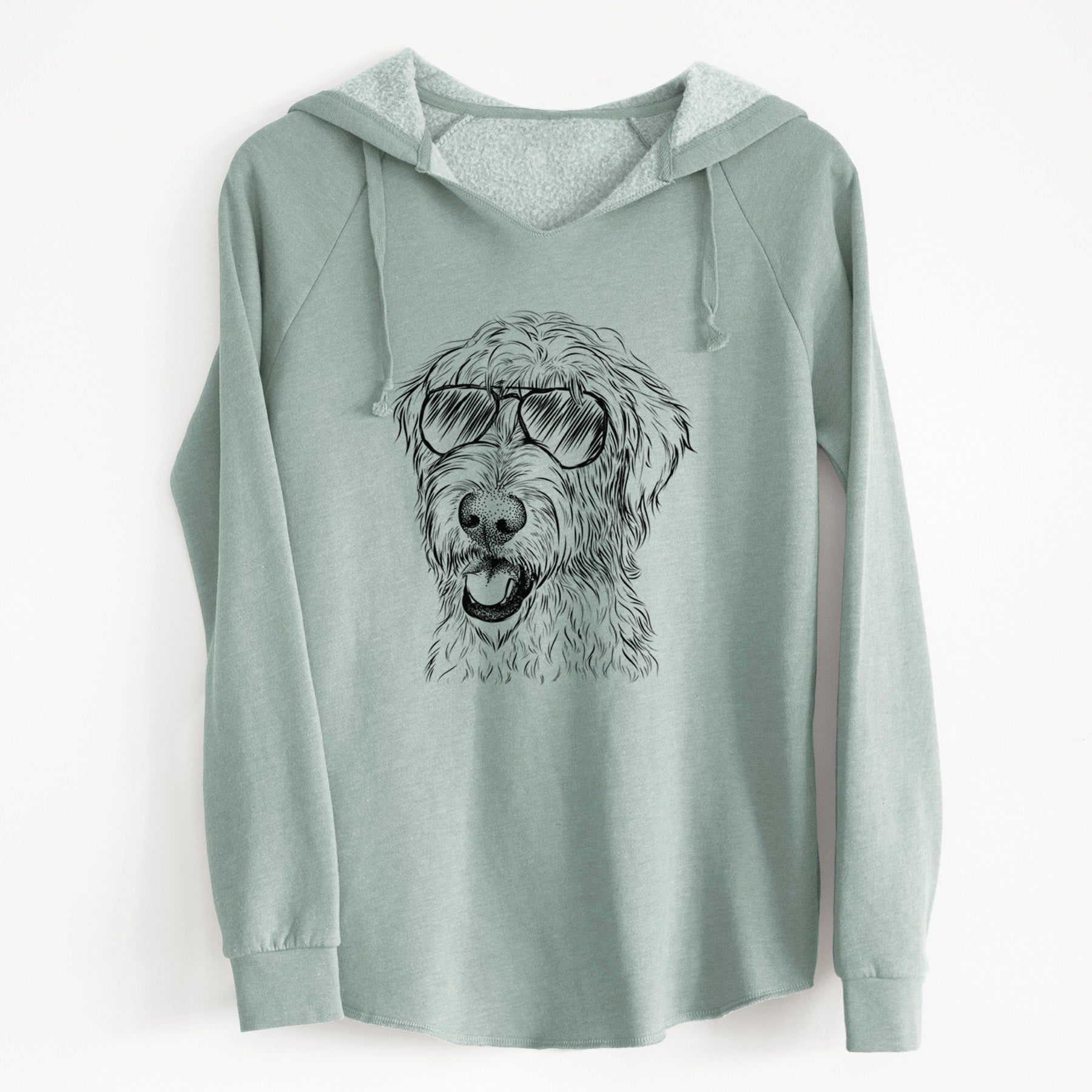 Aviator Ragnar the Irish Wolfhound - Cali Wave Hooded Sweatshirt