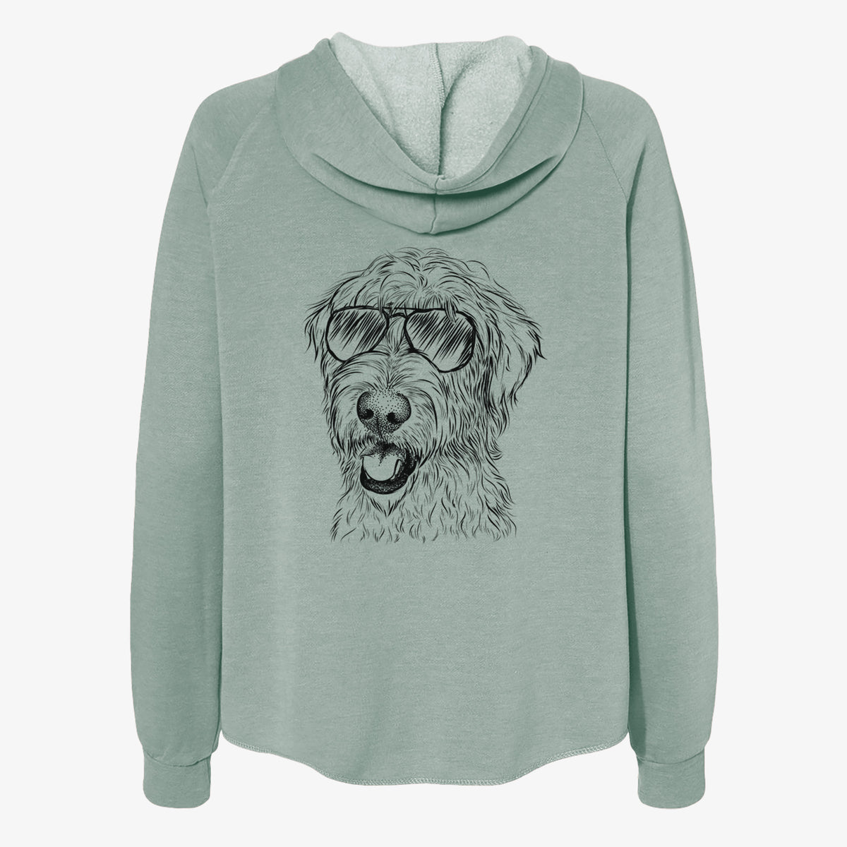 Ragnar the Irish Wolfhound - Women's Cali Wave Zip-Up Sweatshirt