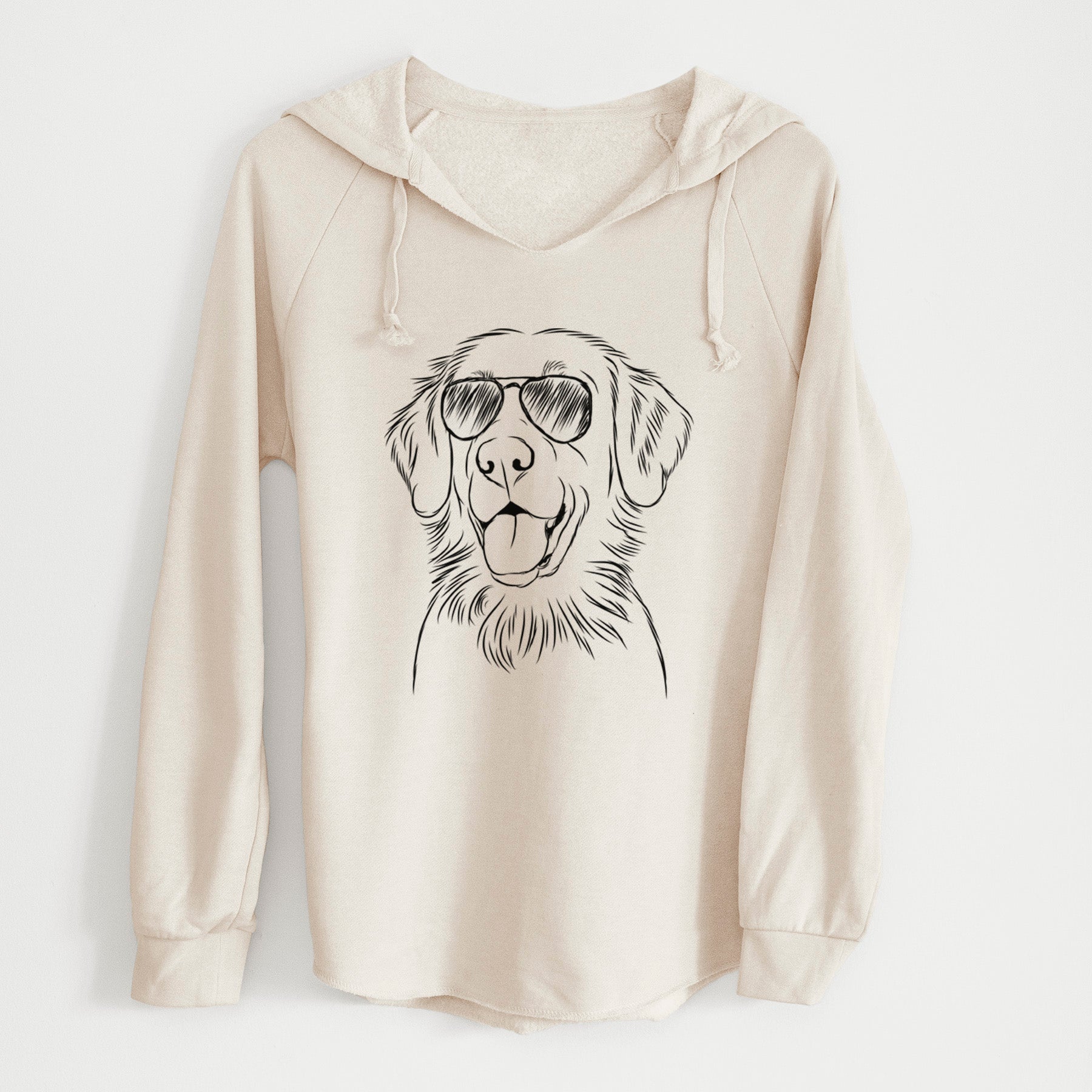 Aviator Raisin the Flat Coated Retriever - Cali Wave Hooded Sweatshirt