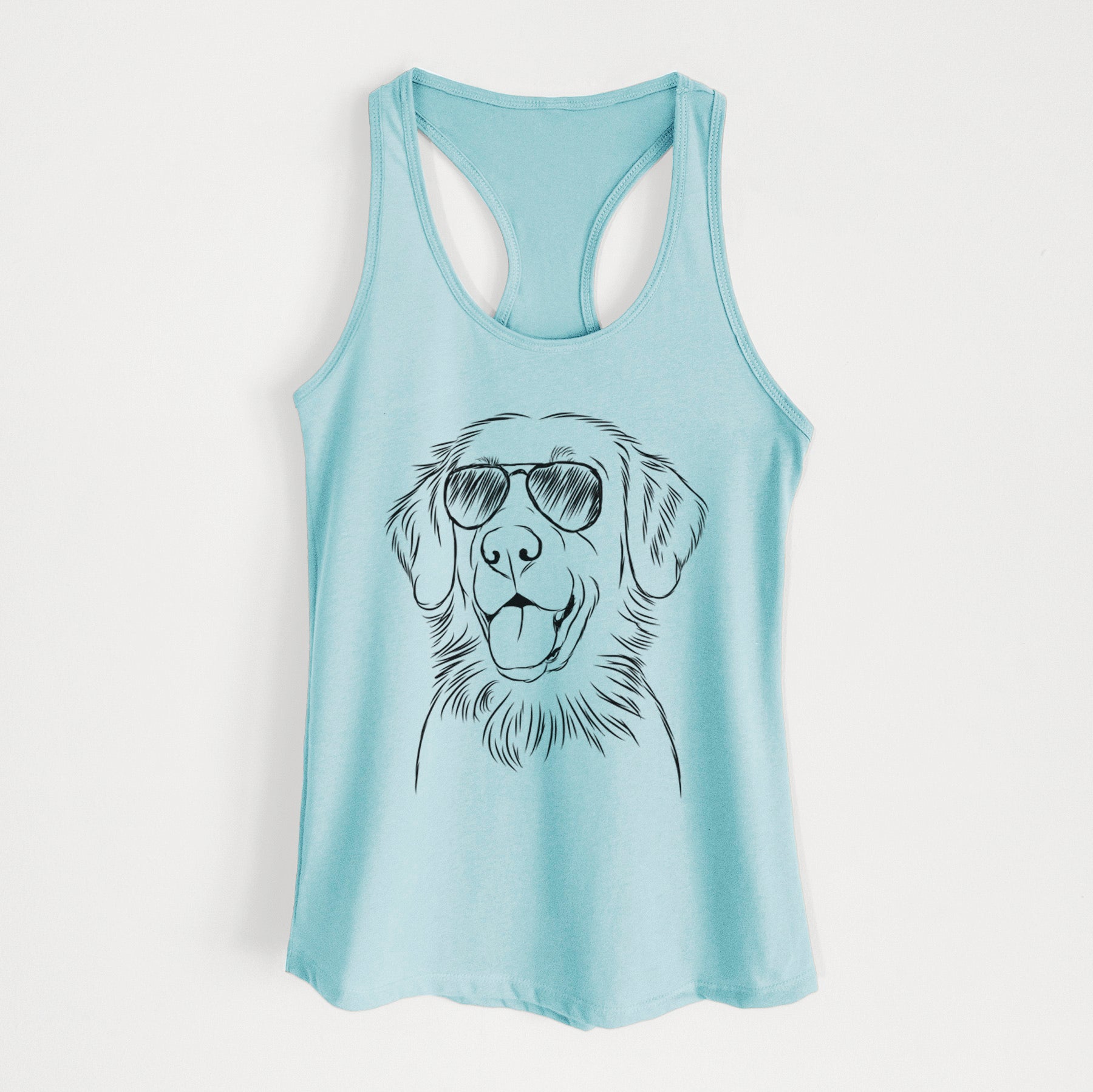 Raisin the Flat Coated Retriever - Women's Racerback Tanktop