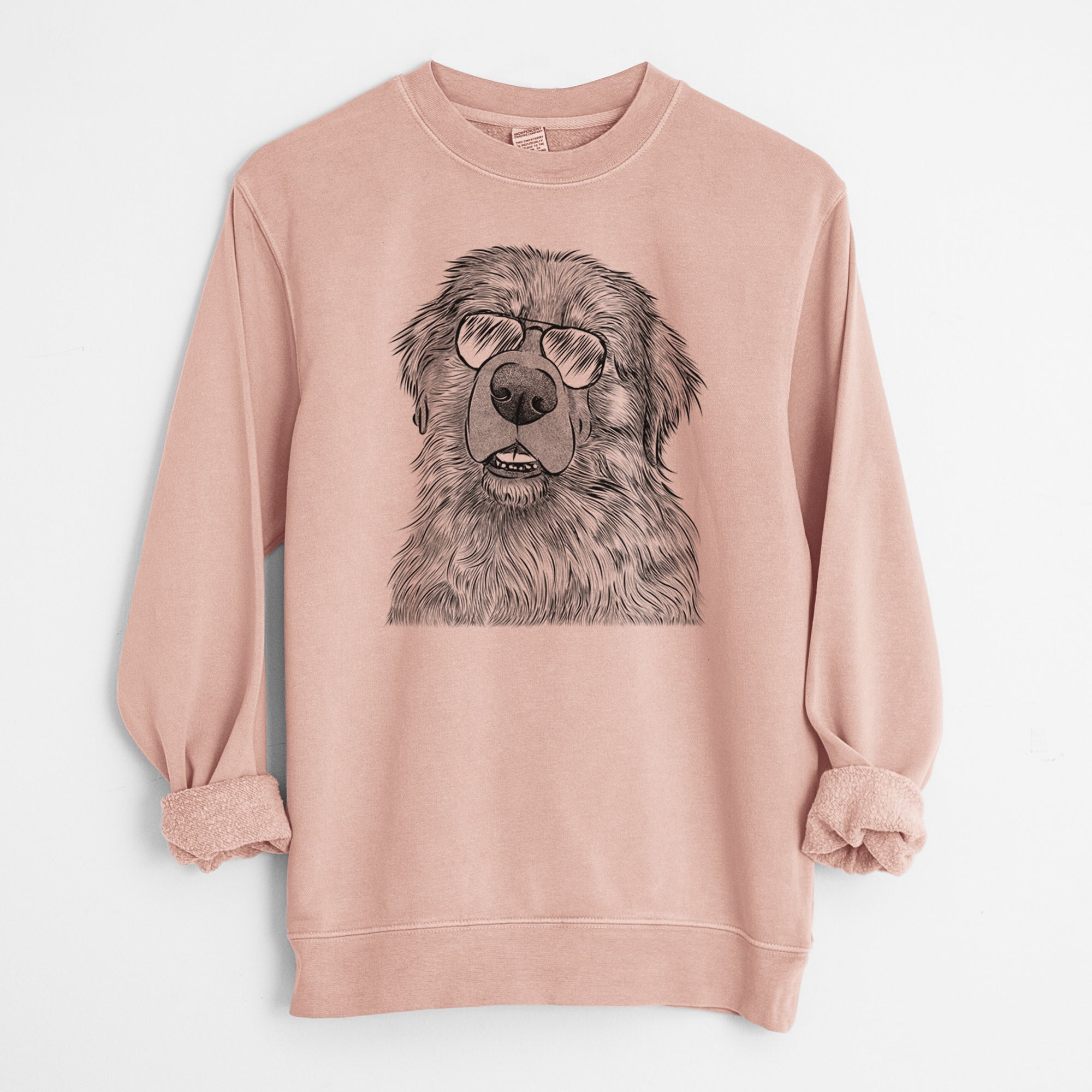 Aviator Ralph the Leonberger - Unisex Pigment Dyed Crew Sweatshirt