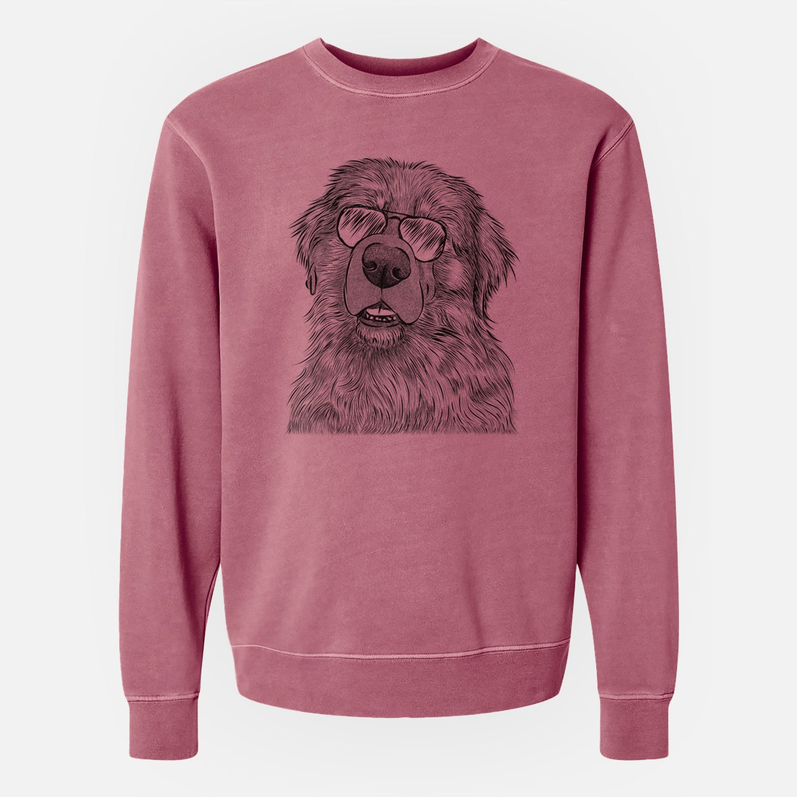 Aviator Ralph the Leonberger - Unisex Pigment Dyed Crew Sweatshirt