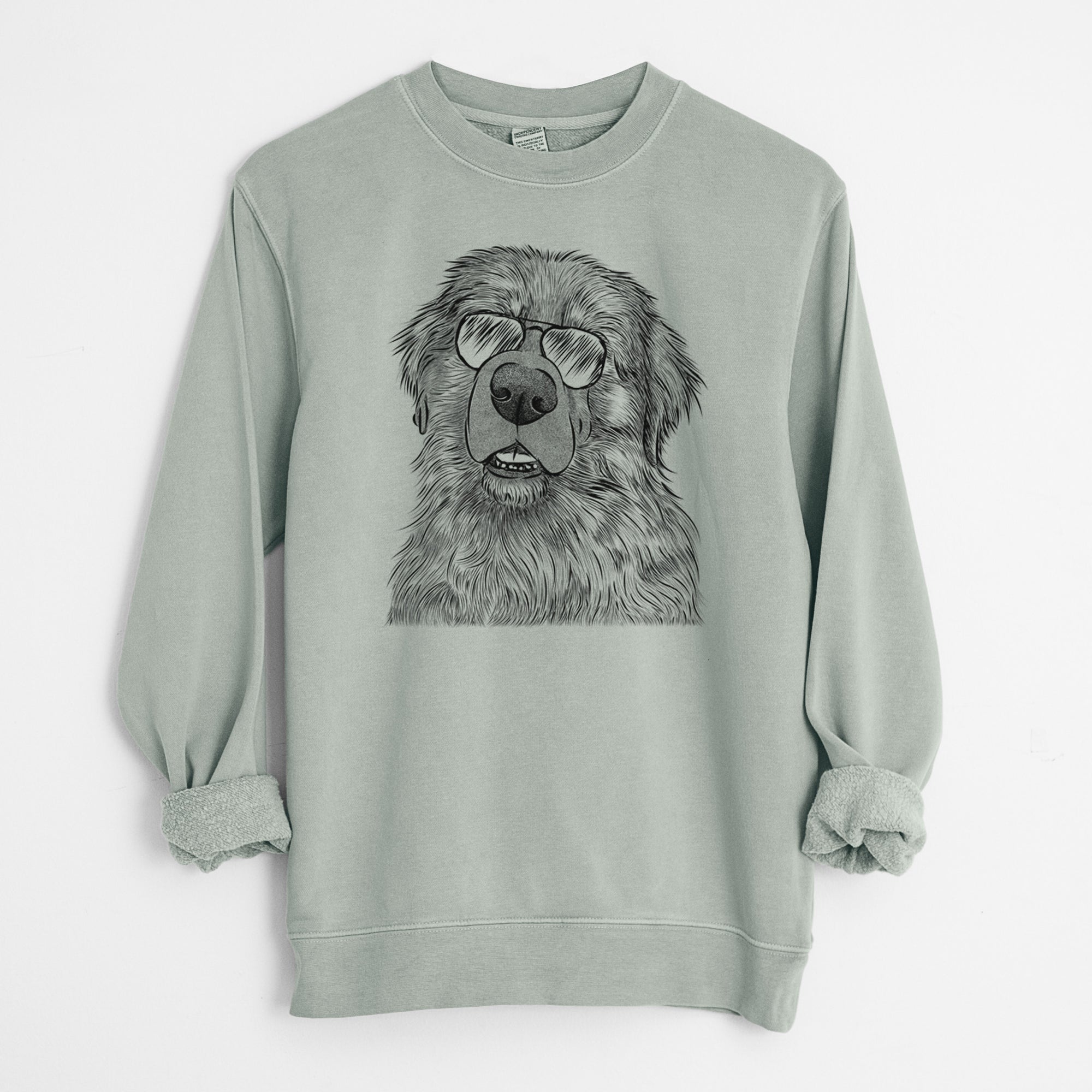 Aviator Ralph the Leonberger - Unisex Pigment Dyed Crew Sweatshirt