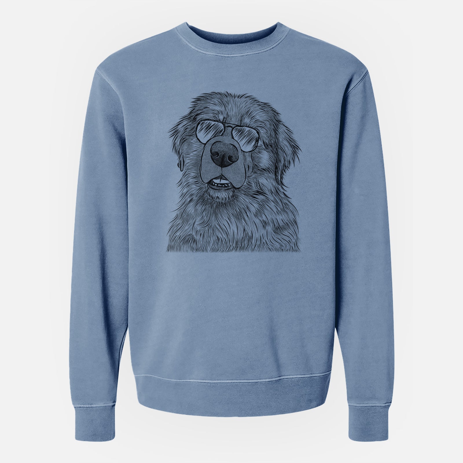 Aviator Ralph the Leonberger - Unisex Pigment Dyed Crew Sweatshirt