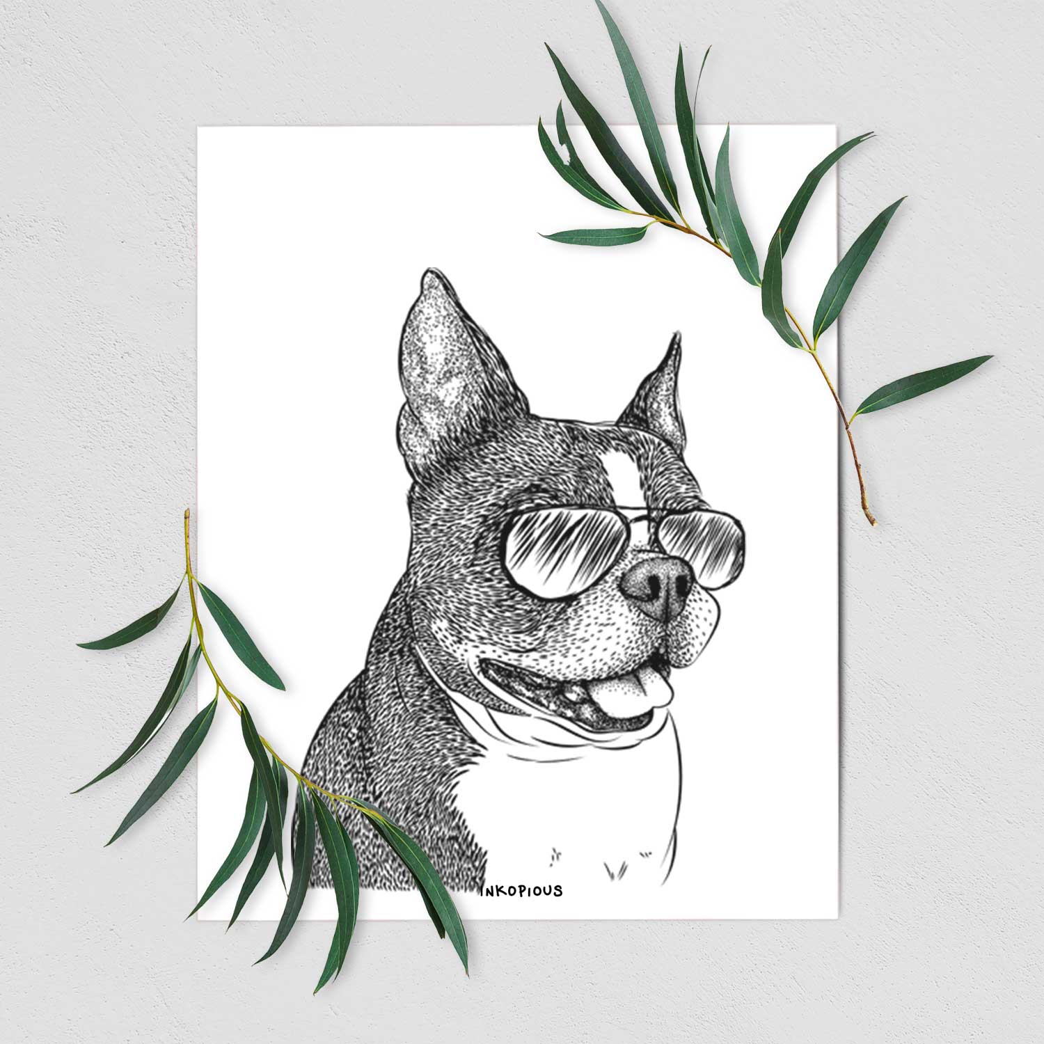 Ralphie the Boston Terrier Art Print