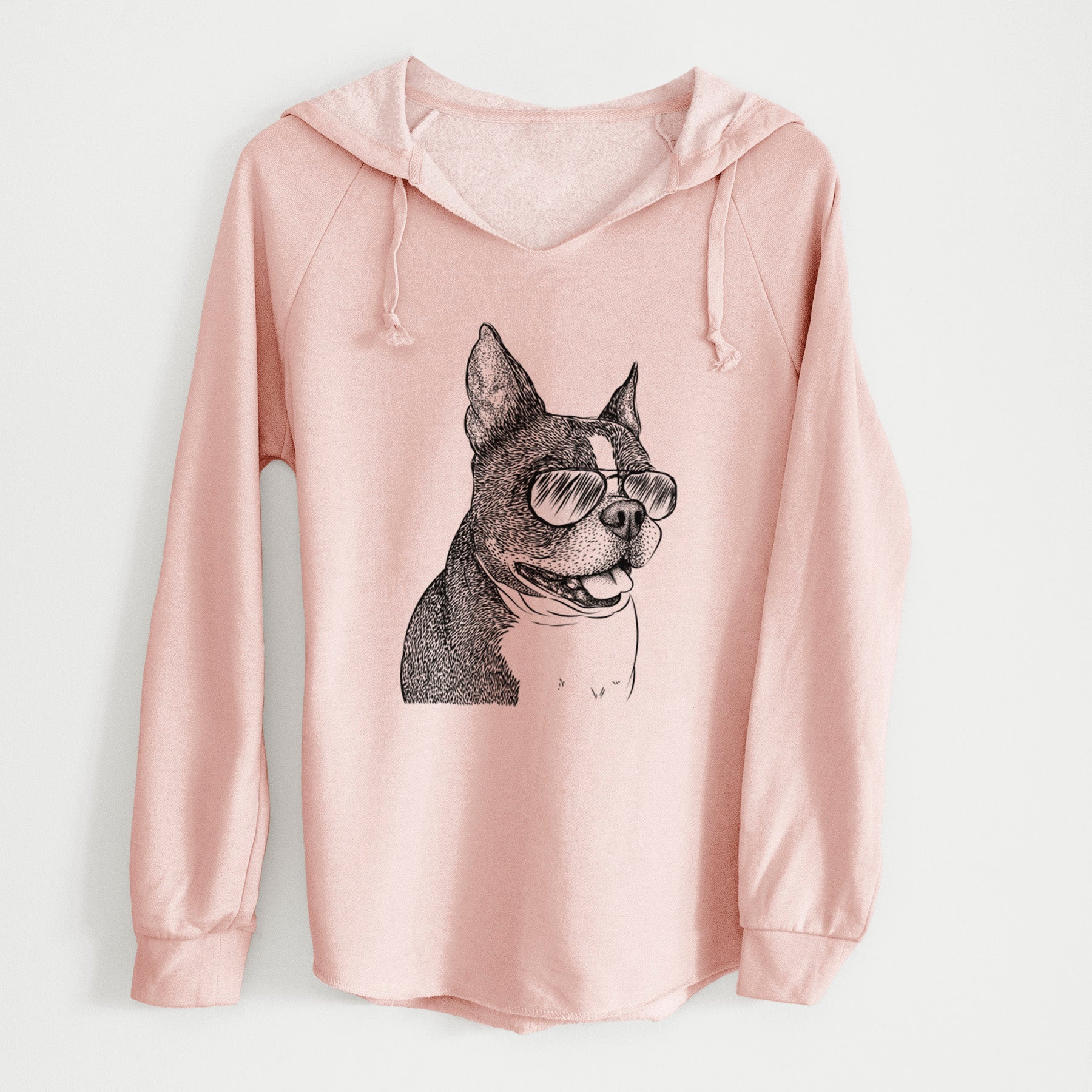 Aviator Ralphie the Boston Terrier - Cali Wave Hooded Sweatshirt