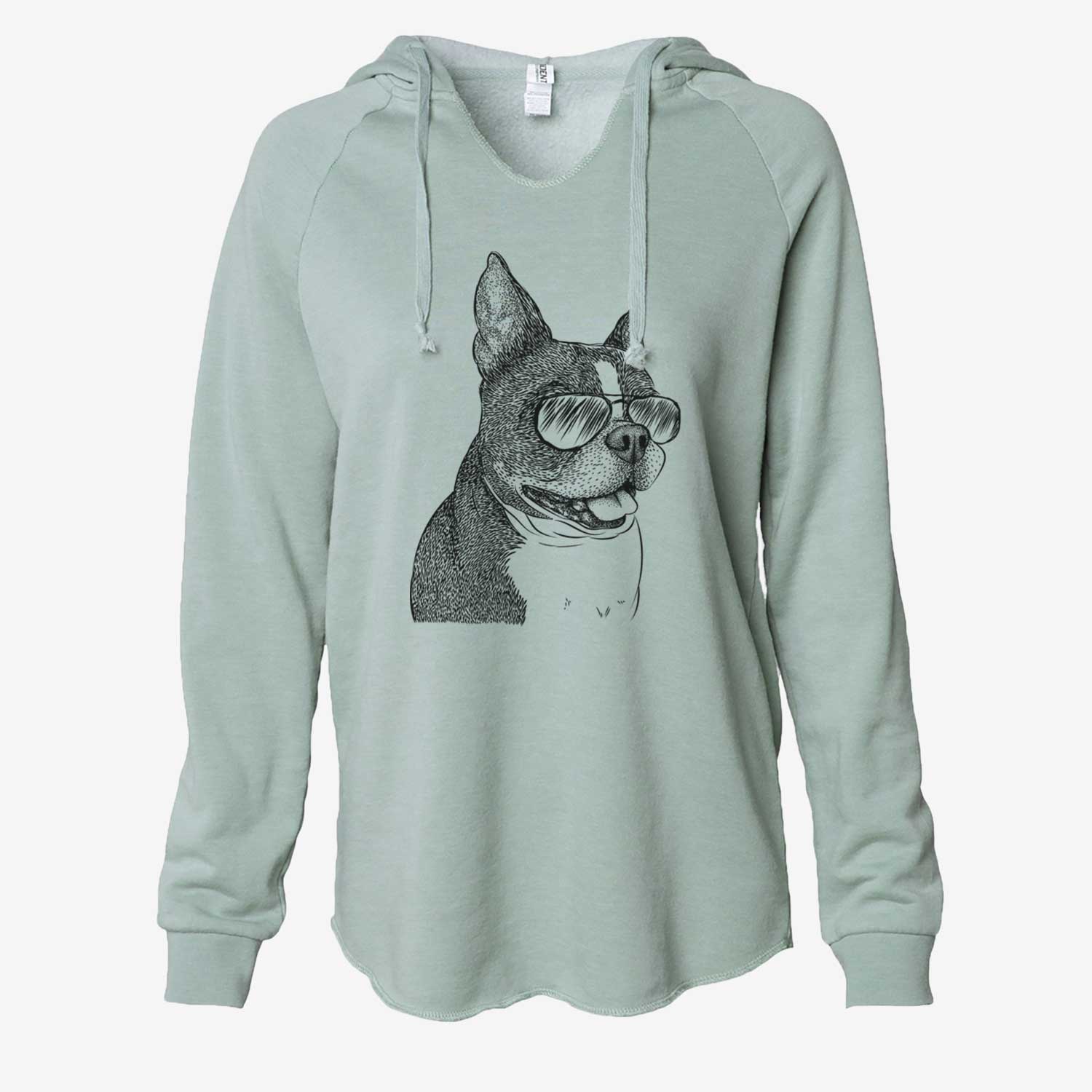 Ralphie the Boston Terrier - Cali Wave Hooded Sweatshirt