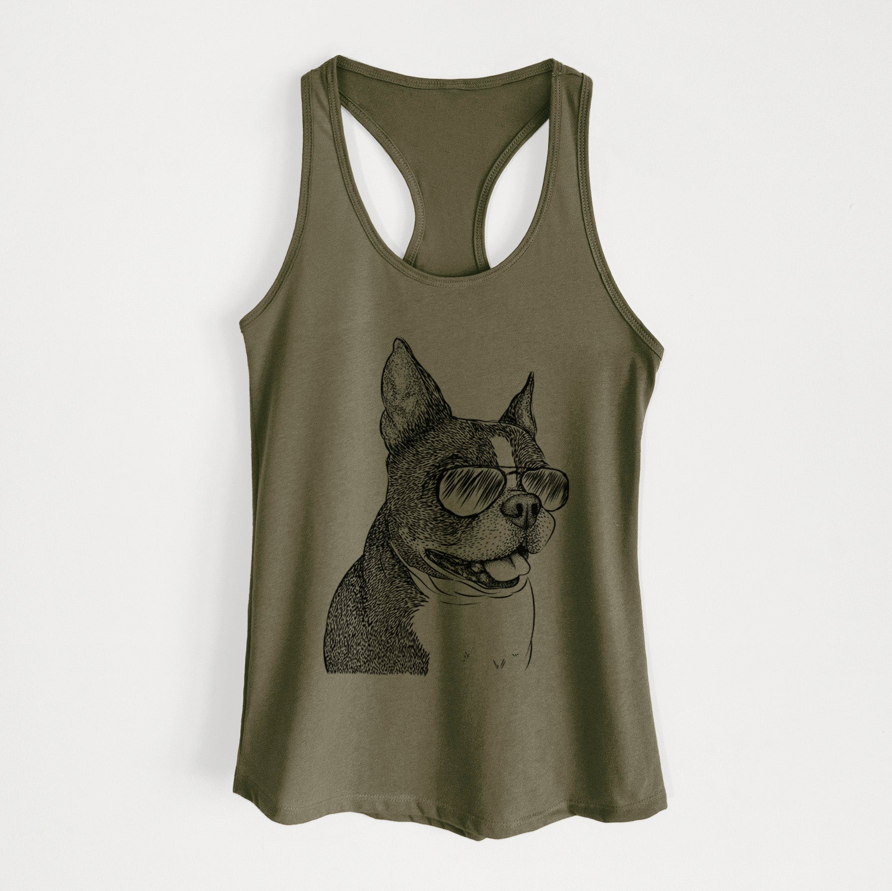 Ralphie the Boston Terrier - Women's Racerback Tanktop