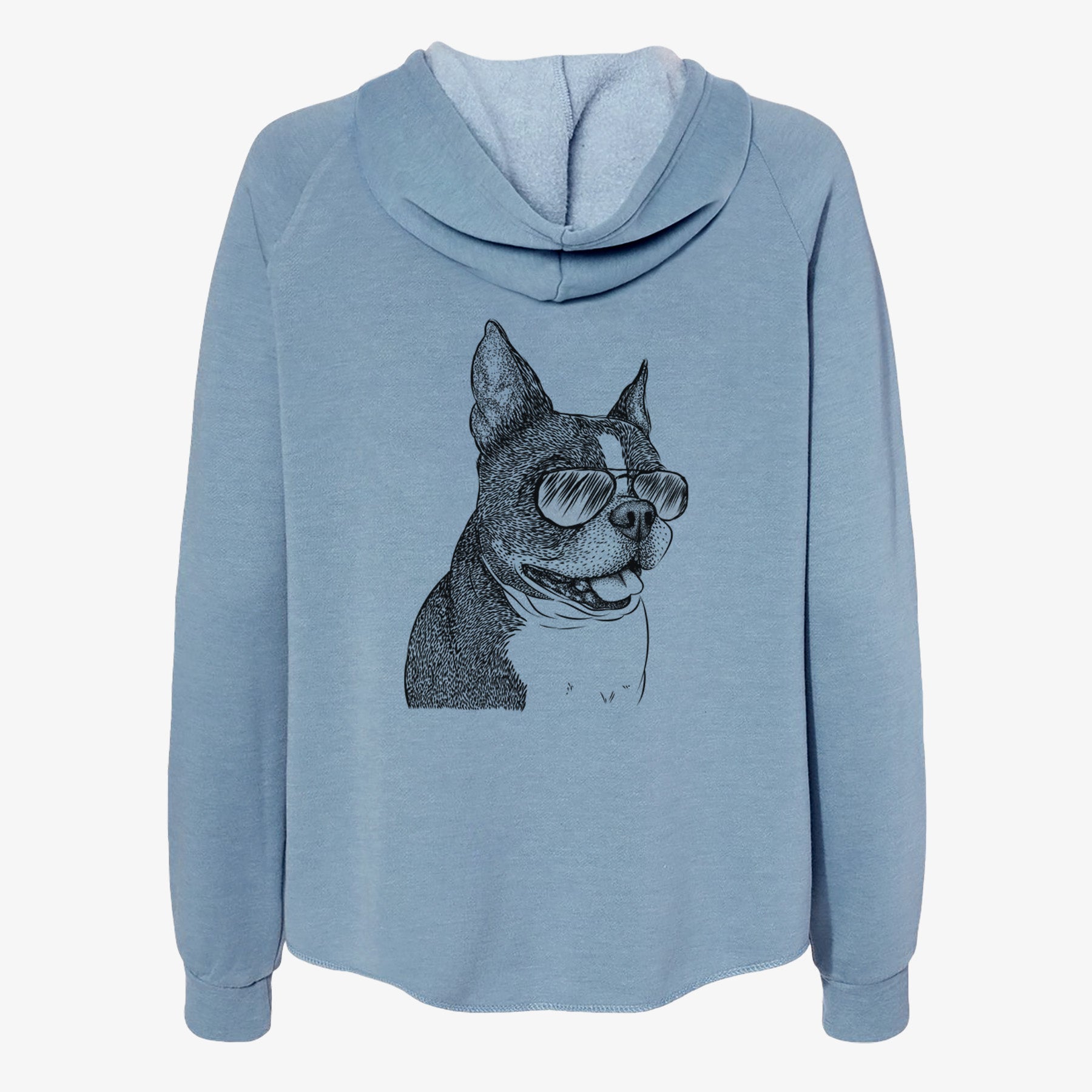 Ralphie the Boston Terrier - Women's Cali Wave Zip-Up Sweatshirt