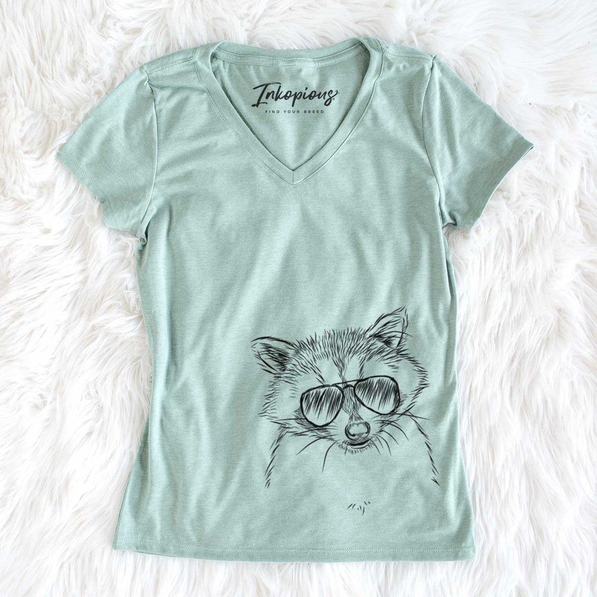 Randy the Raccoon - Women's V-neck Shirt