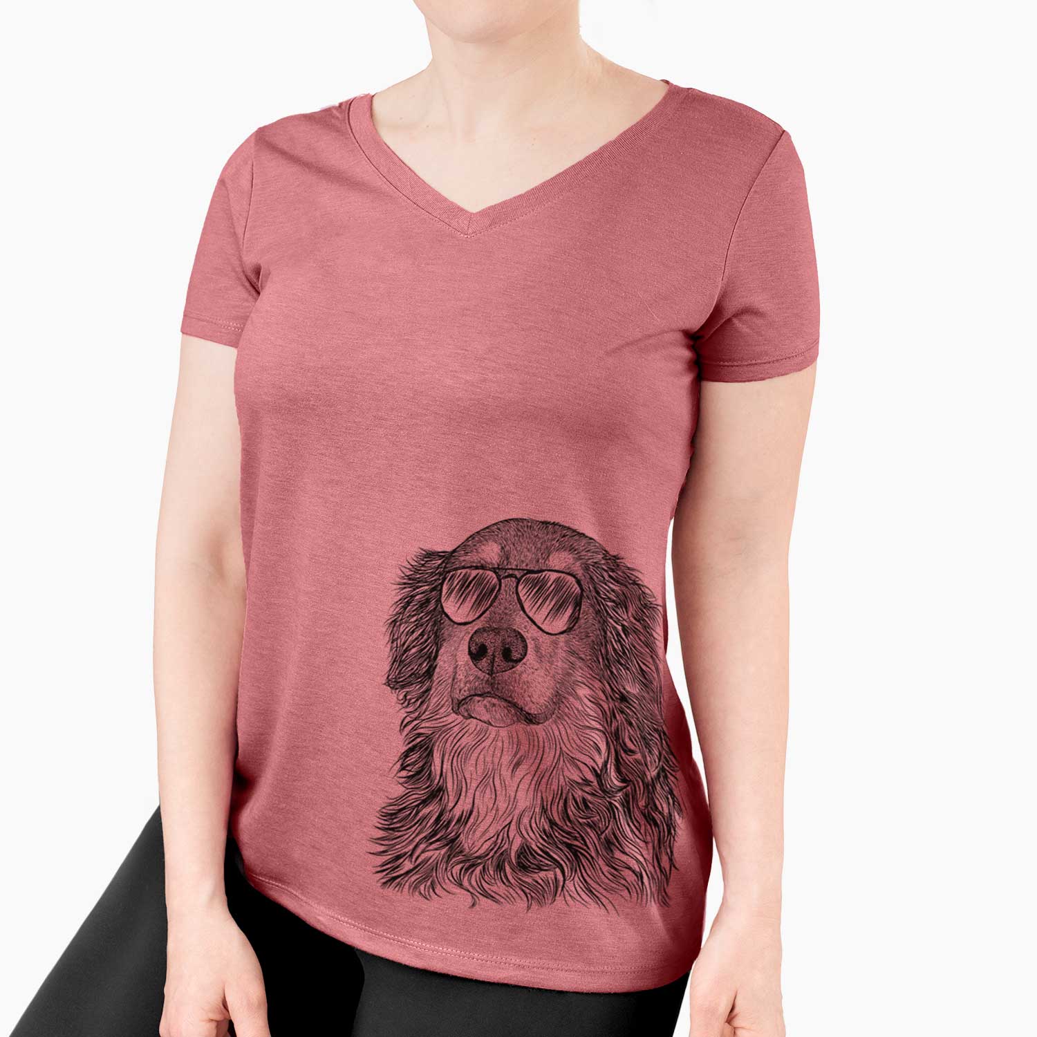 Aviator Ranger the Mixed Breed - Women's V-neck Shirt