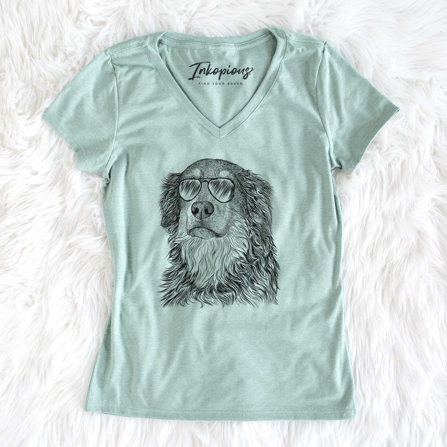 Aviator Ranger the Mixed Breed - Women's V-neck Shirt