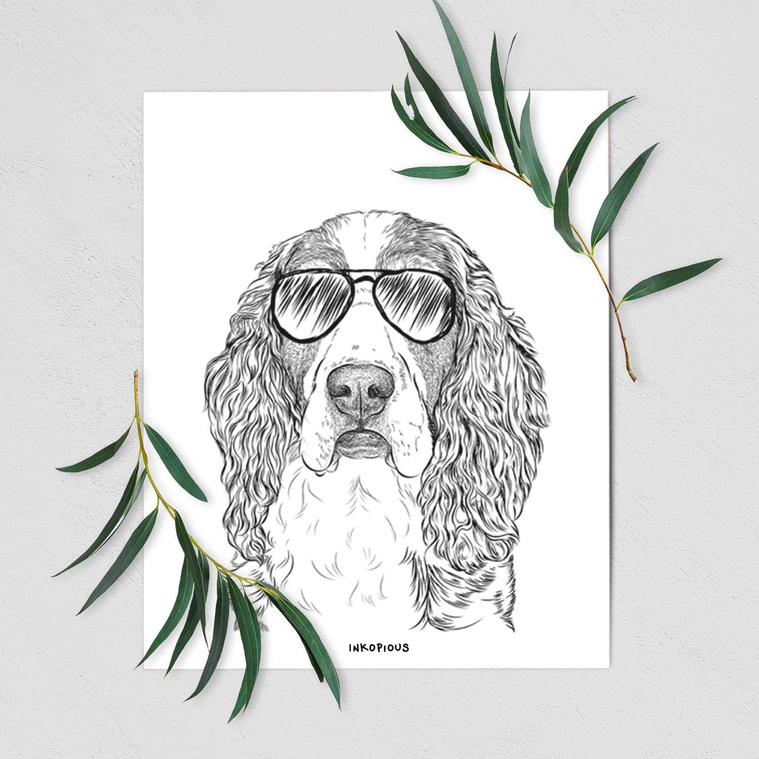 Red the English Springer Spaniel Art Print