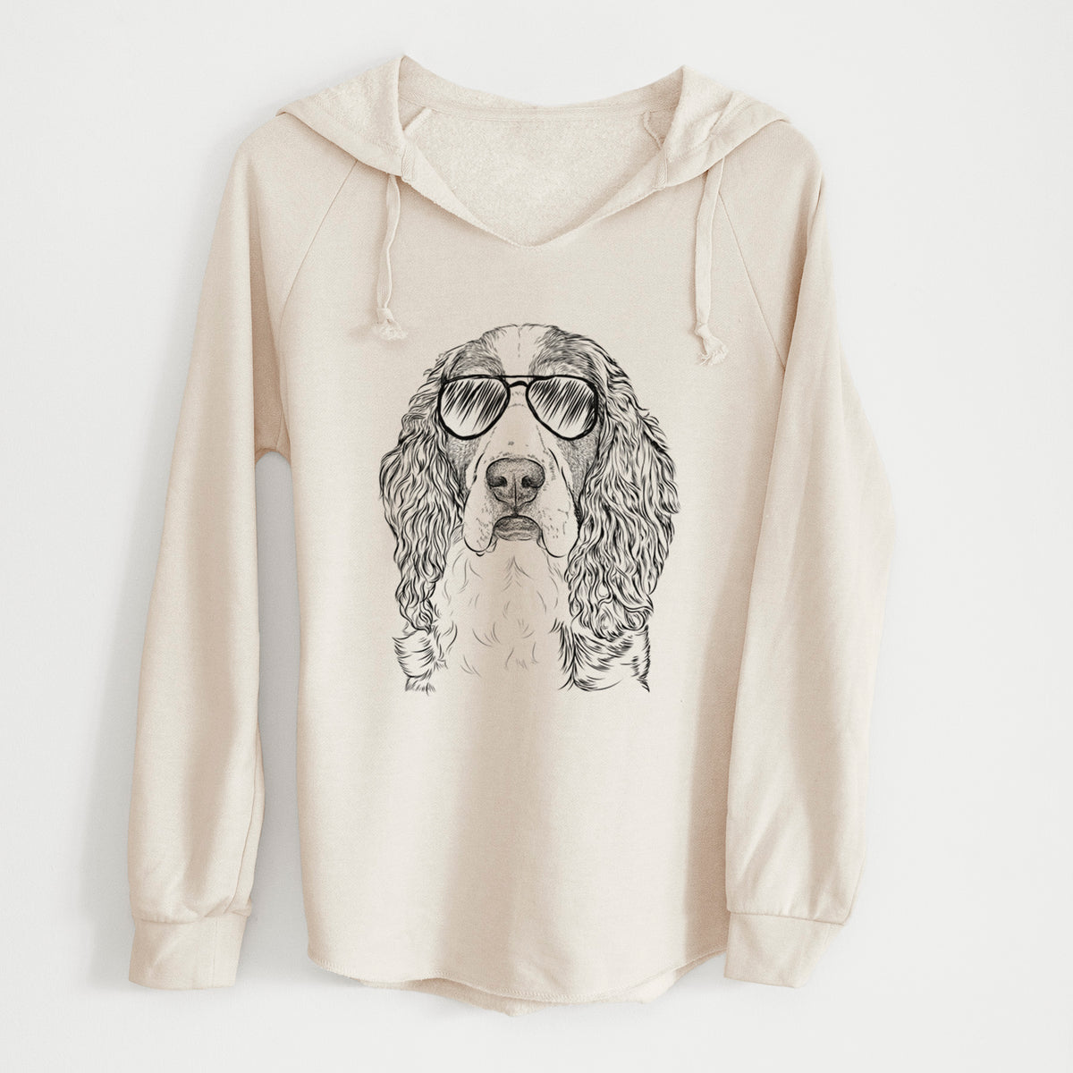 Aviator Red the English Springer Spaniel - Cali Wave Hooded Sweatshirt