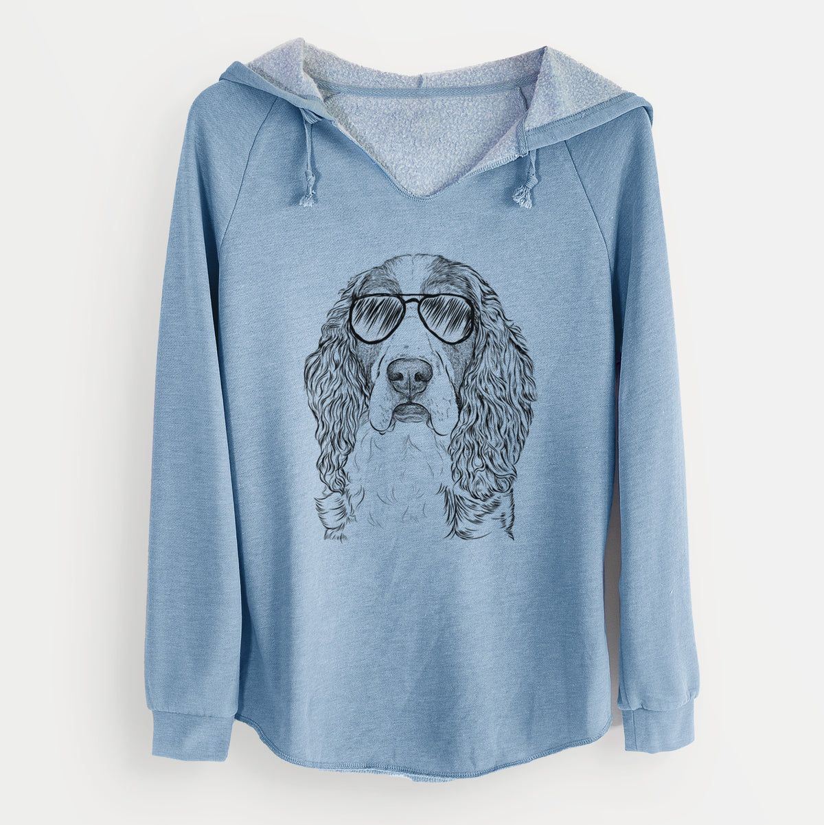 Aviator Red the English Springer Spaniel - Cali Wave Hooded Sweatshirt
