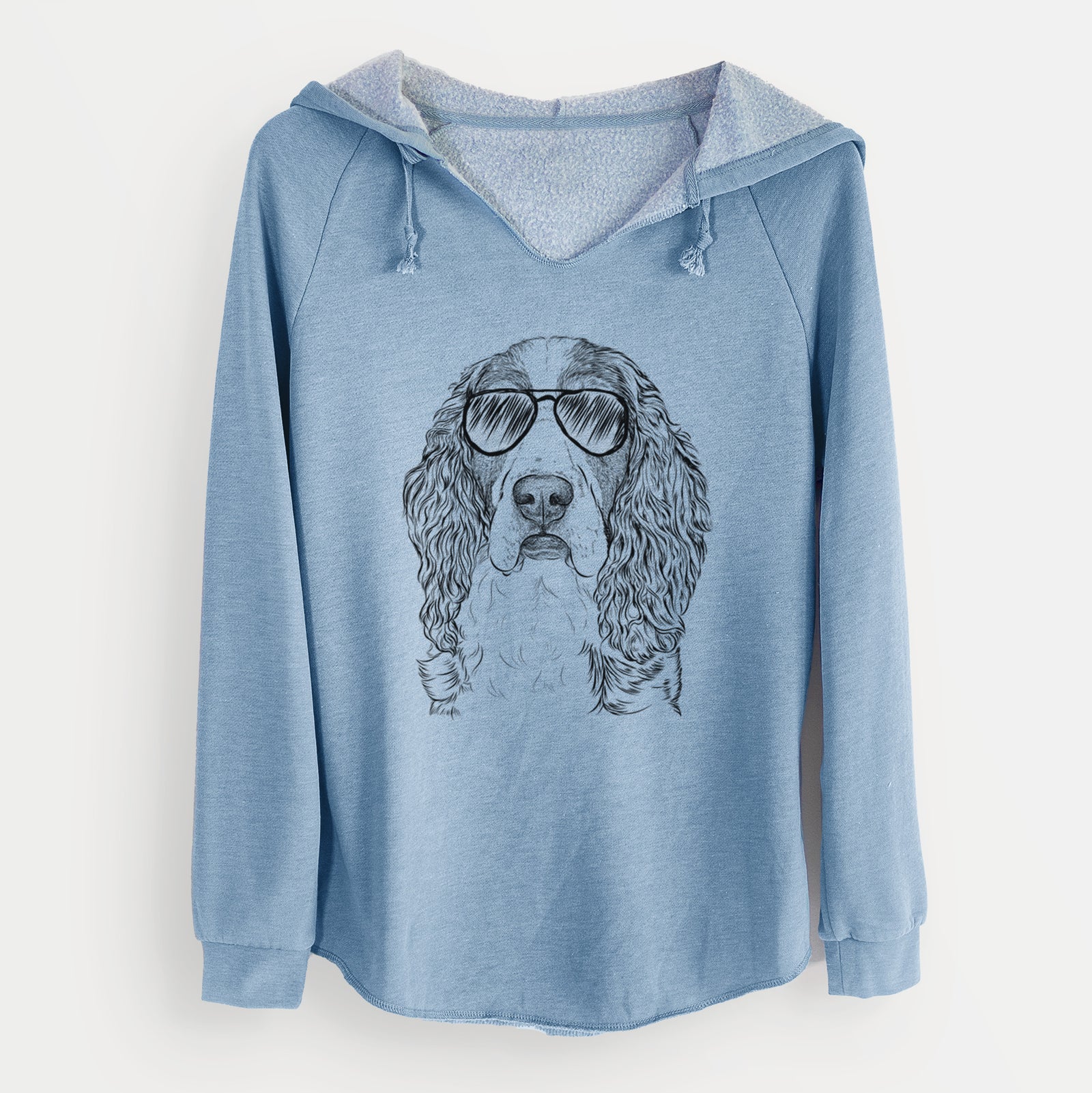 Aviator Red the English Springer Spaniel - Cali Wave Hooded Sweatshirt