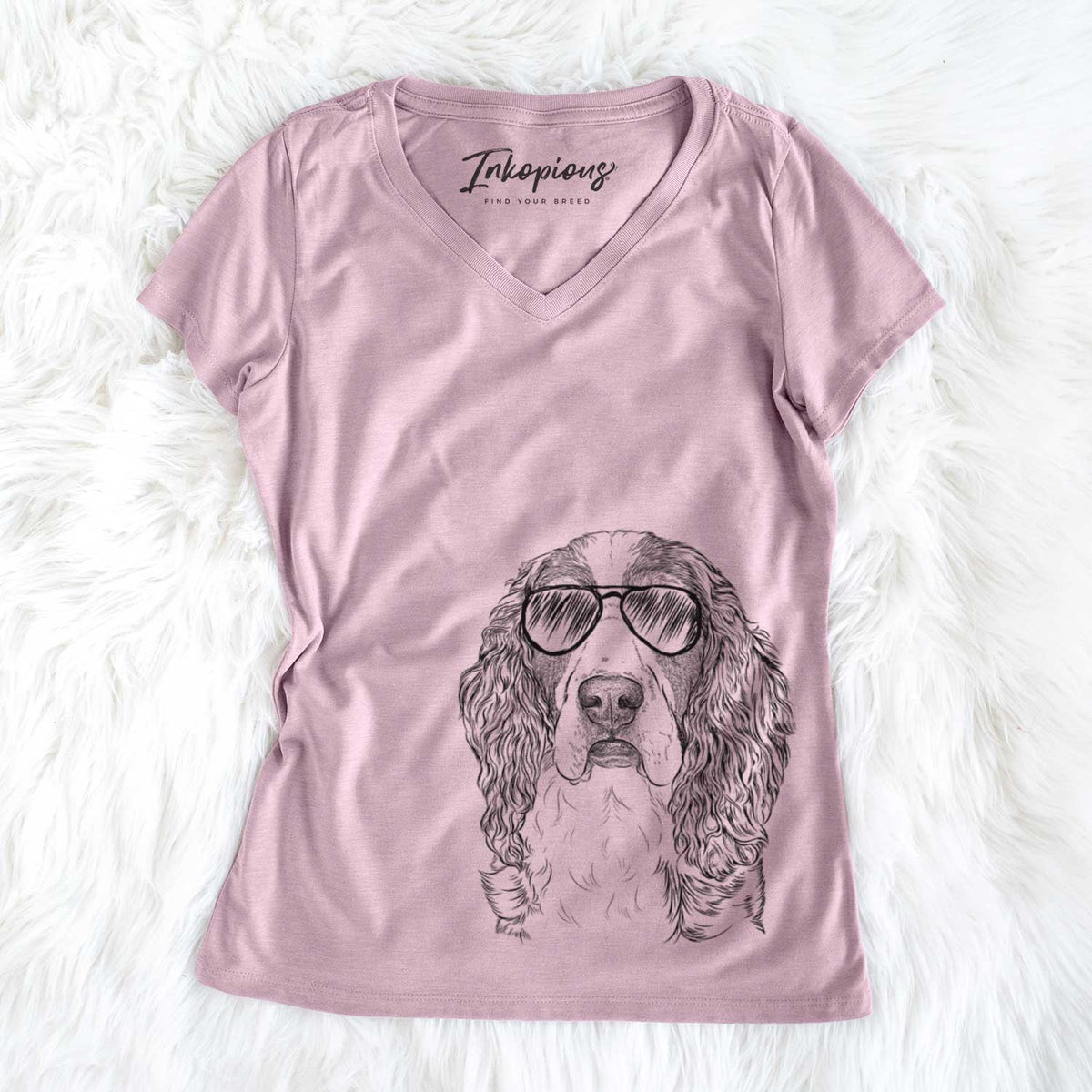 Red the English Springer Spaniel - Women's V-neck Shirt