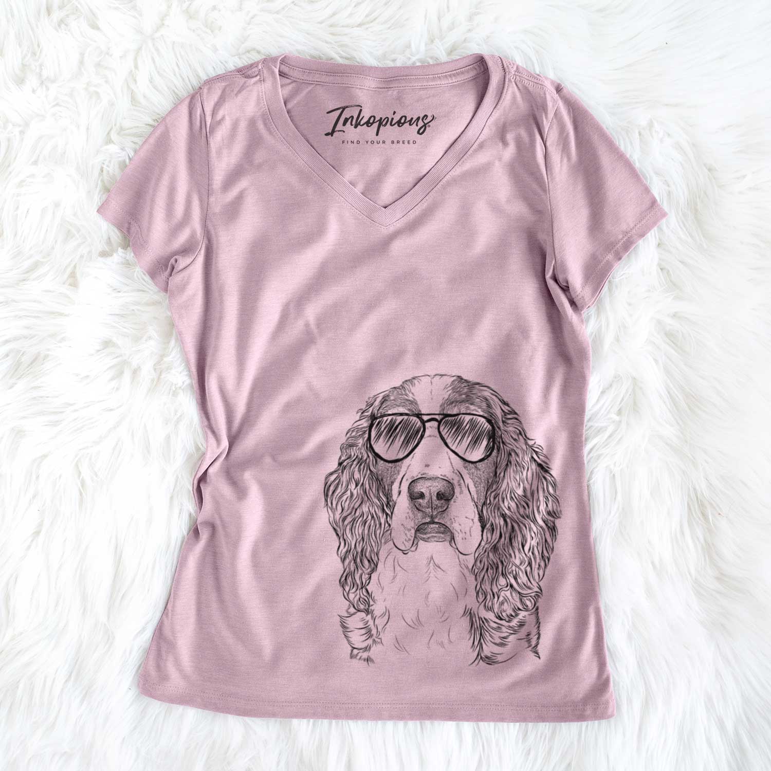 Red the English Springer Spaniel - Women's V-neck Shirt