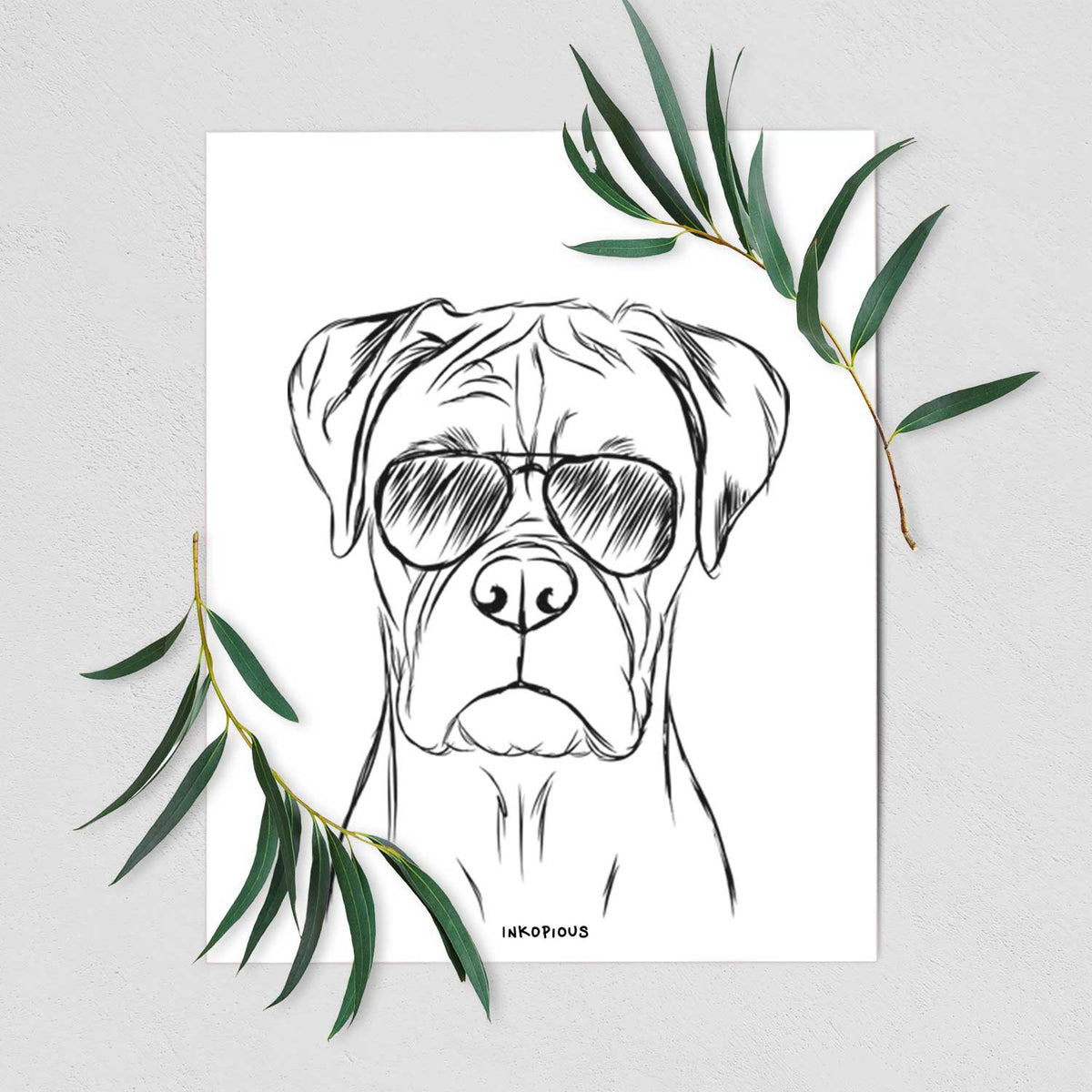 Reese the Boxer Art Print