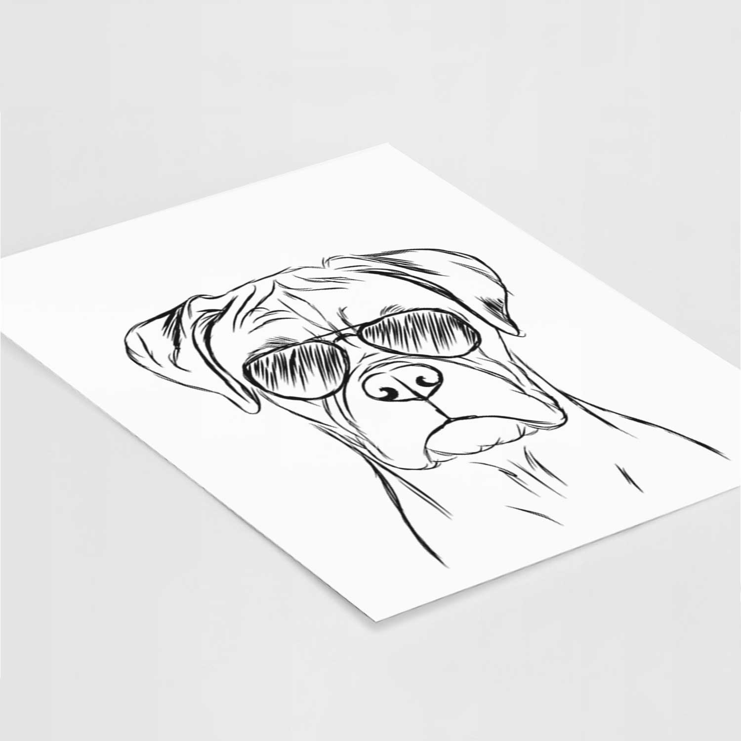 Reese the Boxer Art Print