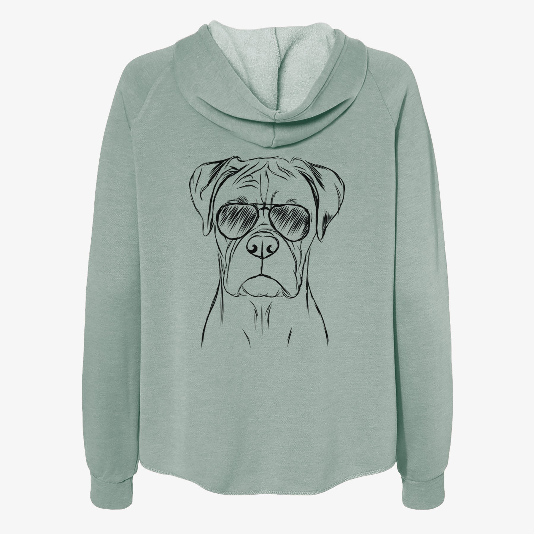 Reese the Boxer - Women's Cali Wave Zip-Up Sweatshirt