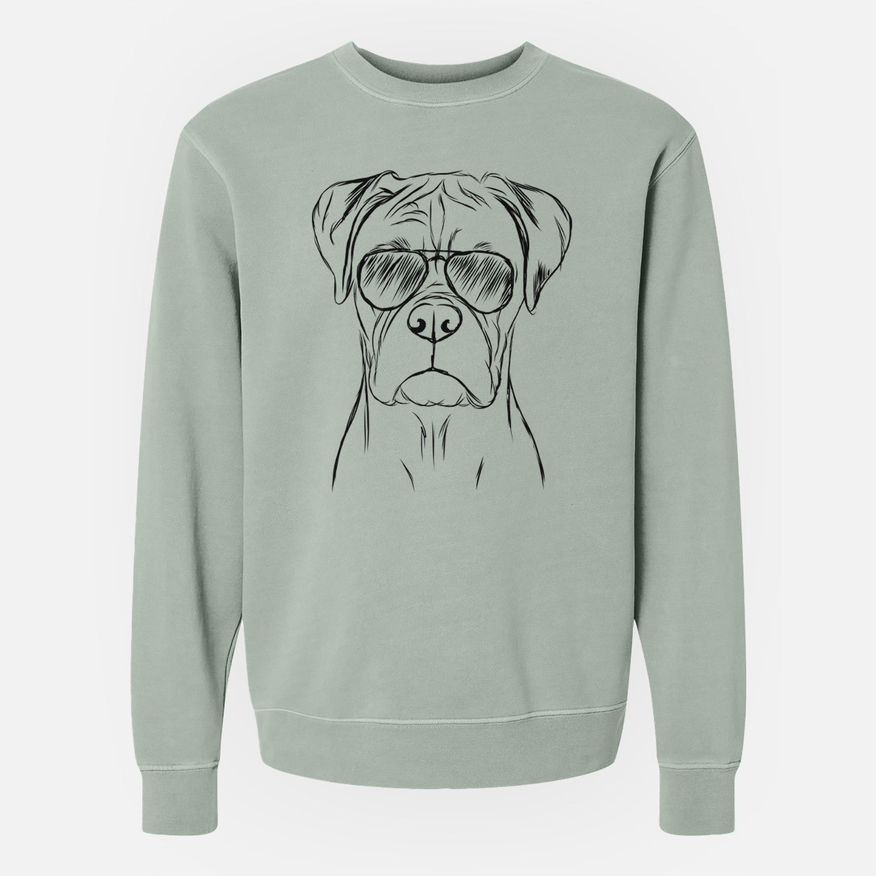 Aviator Reese the Boxer - Unisex Pigment Dyed Crew Sweatshirt