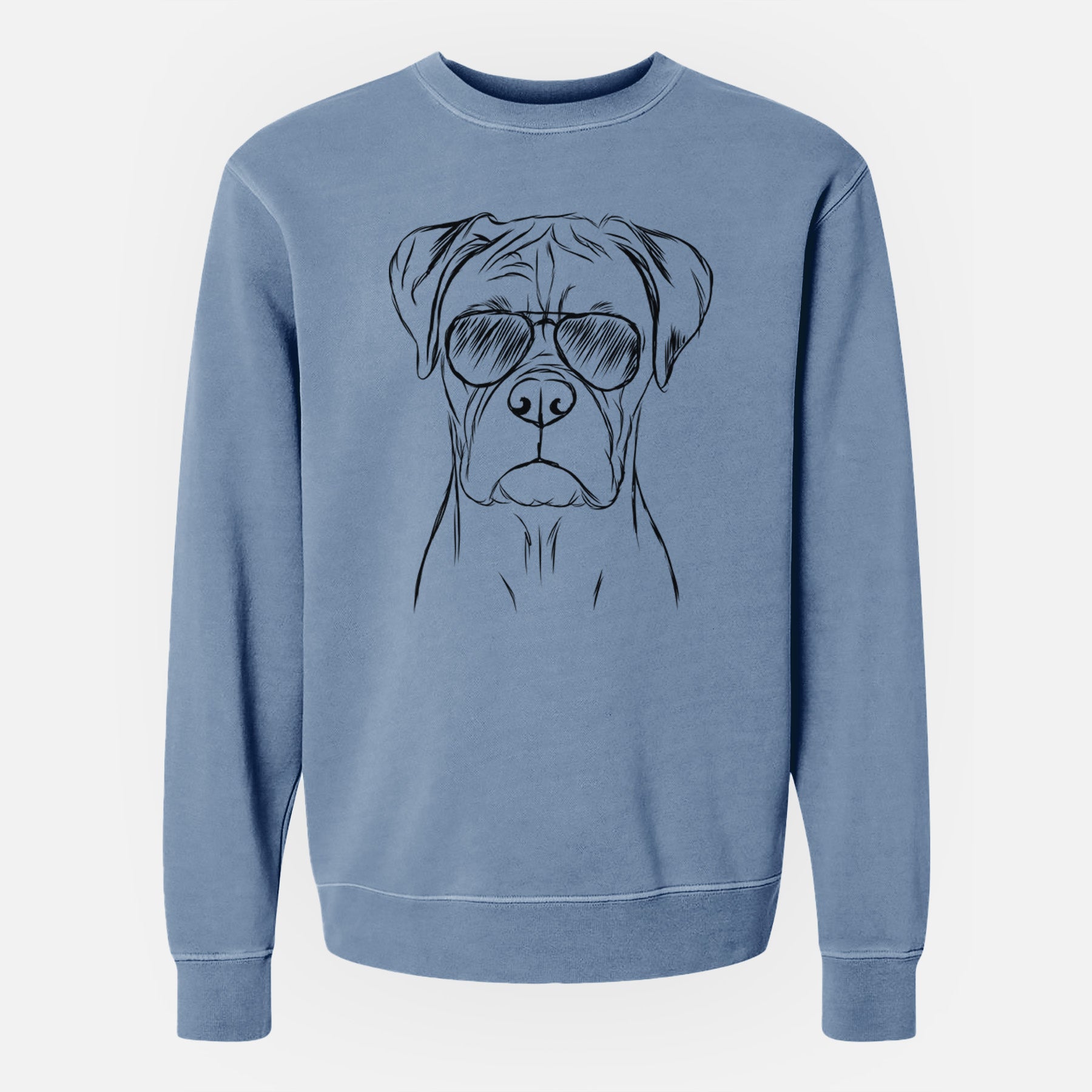 Aviator Reese the Boxer - Unisex Pigment Dyed Crew Sweatshirt