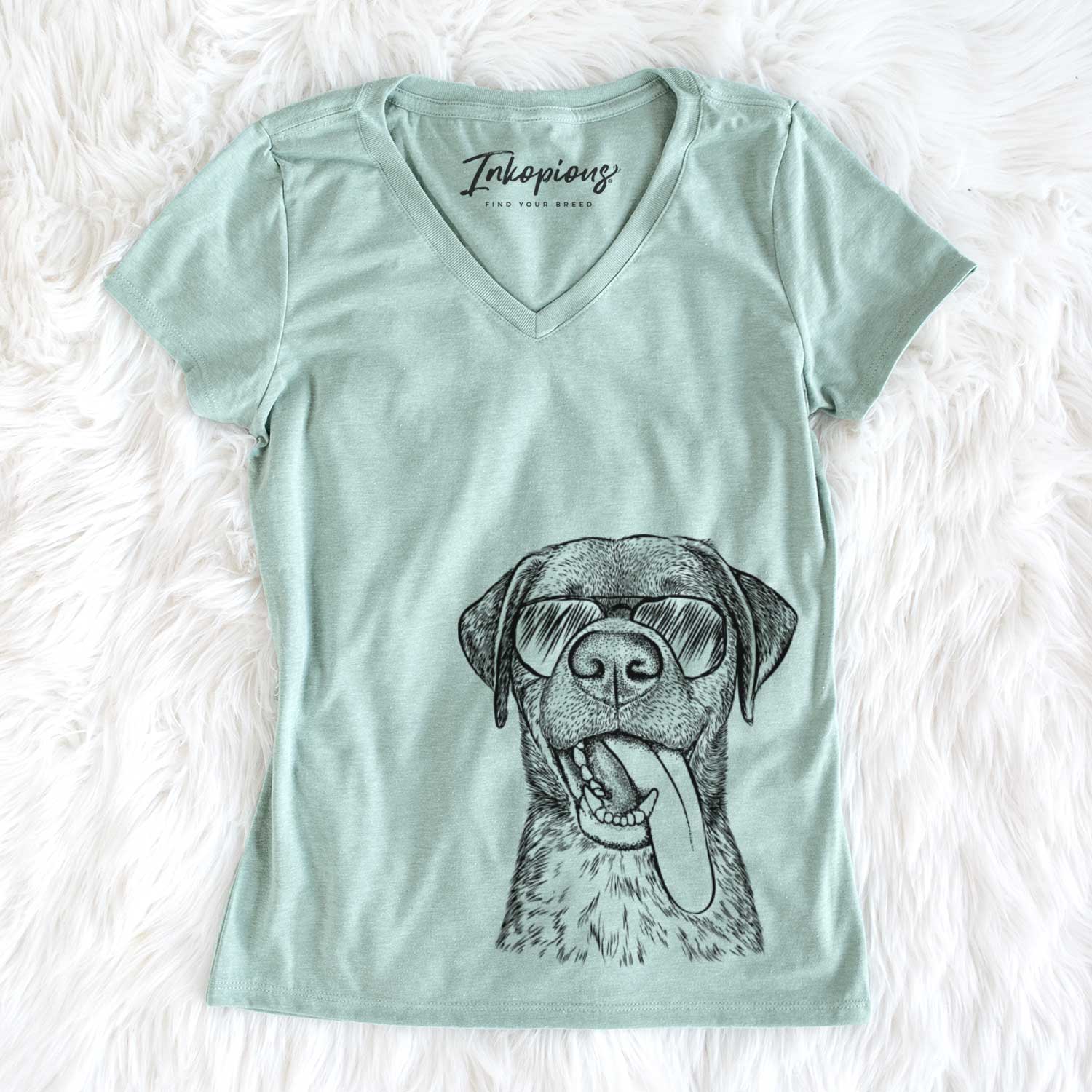 Aviator Reese the Mixed Breed - Women's V-neck Shirt