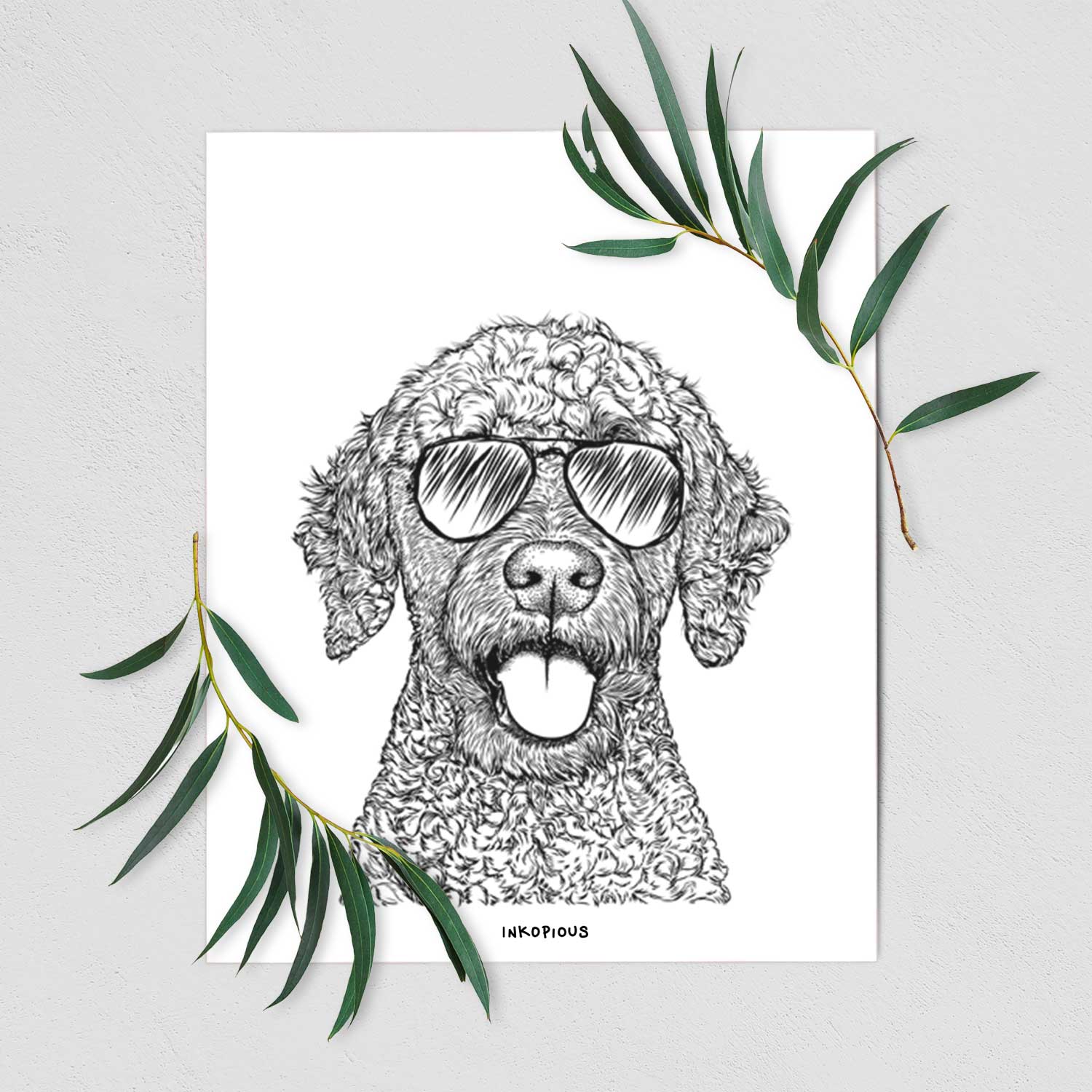 Reina the Spanish Water Dog Art Print