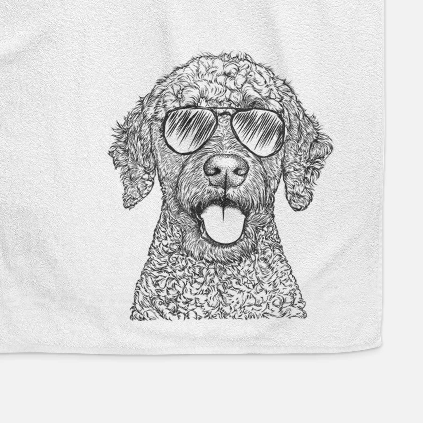 Reina the Spanish Water Dog Decorative Hand Towel