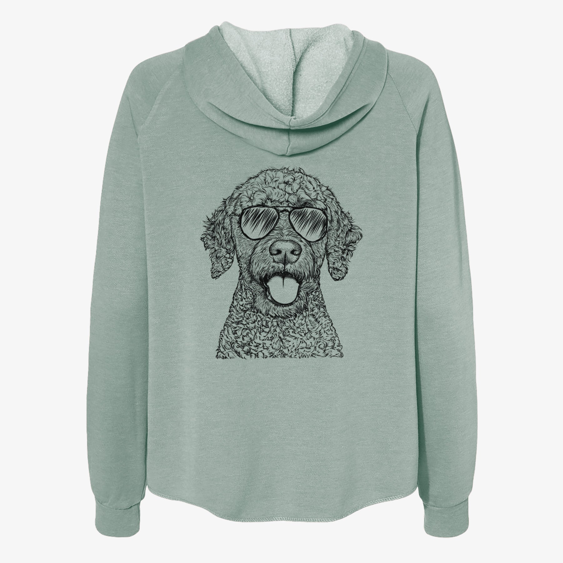 Reina the Spanish Water Dog - Women's Cali Wave Zip-Up Sweatshirt