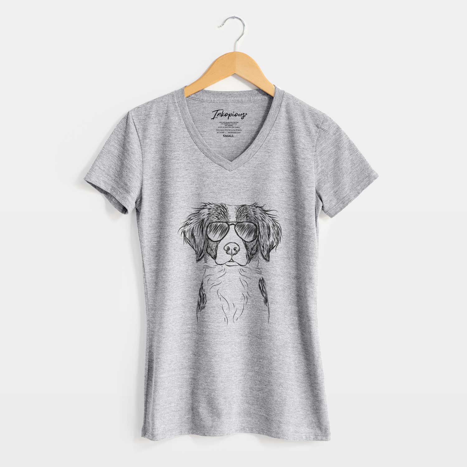 Aviator Remi the Brittany - Women's V-neck Shirt