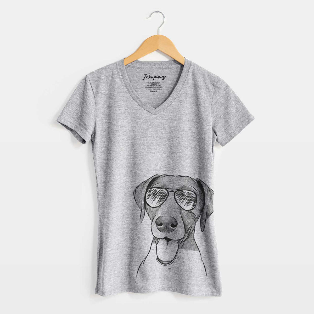 Aviator Remi the German Shorthaired Pointer - Women&#39;s V-neck Shirt