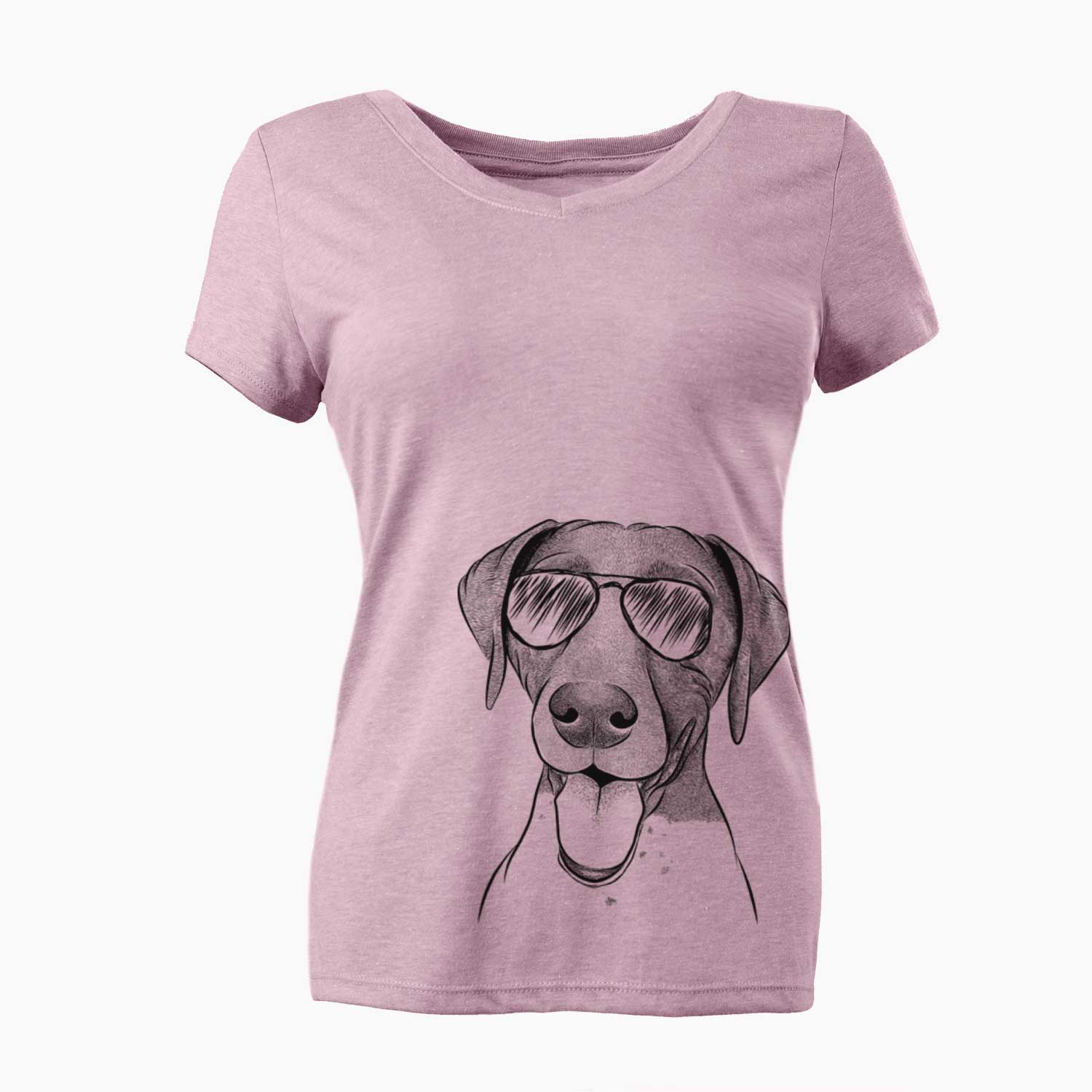 Aviator Remi the German Shorthaired Pointer - Women's V-neck Shirt