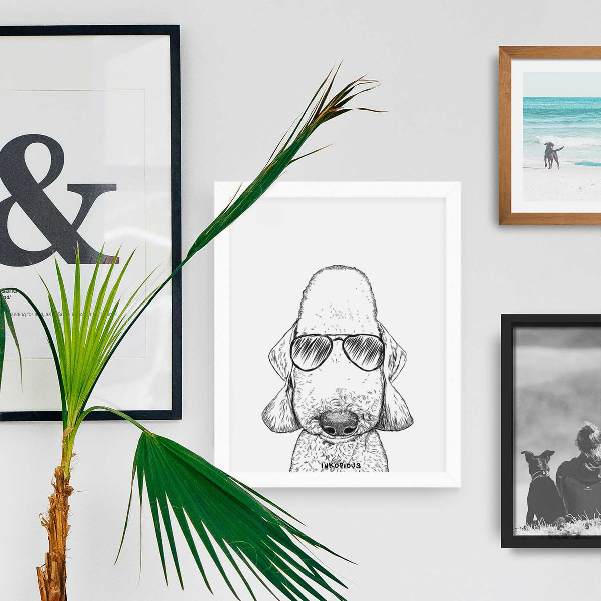 Remington the Bedlington Terrier Art Print