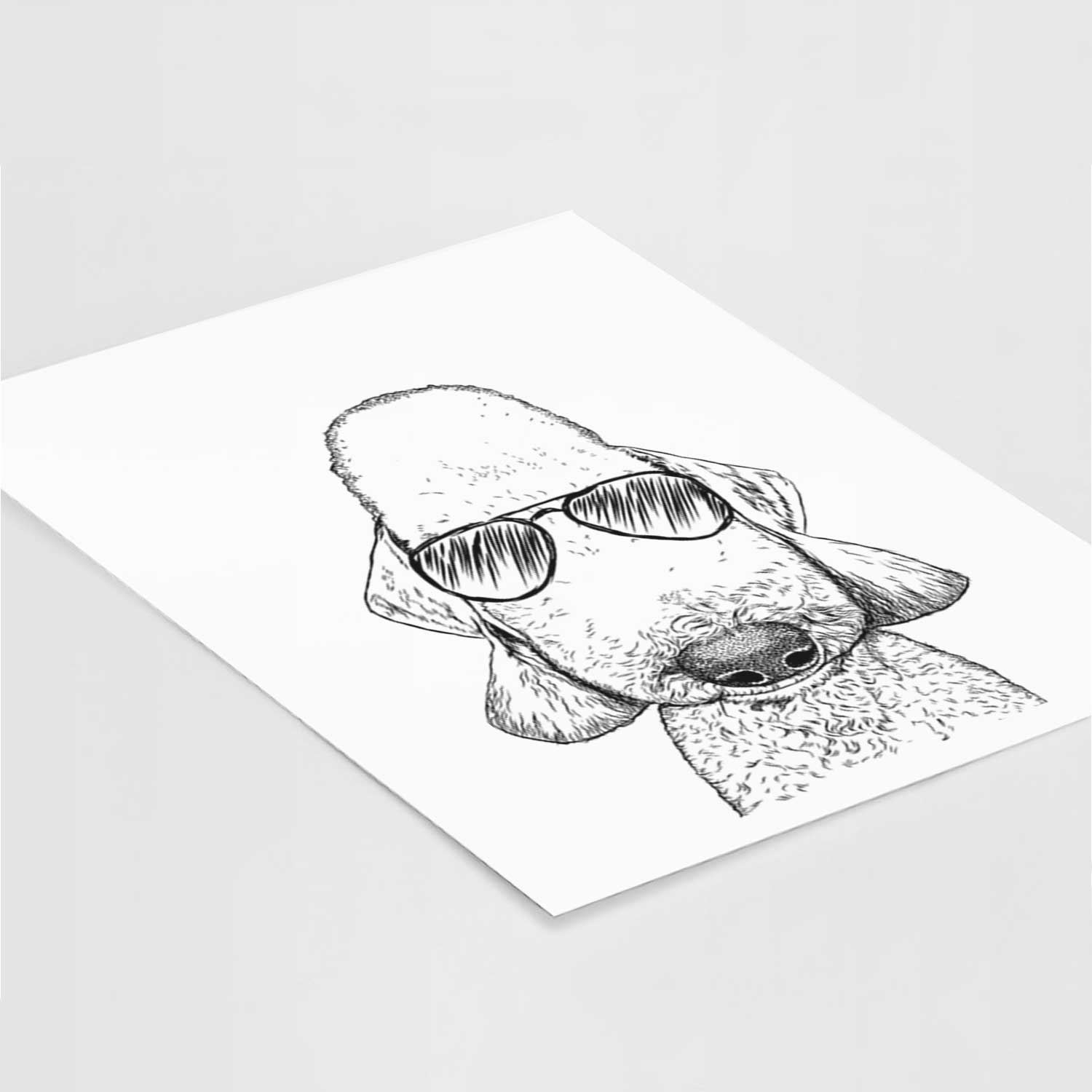 Remington the Bedlington Terrier Art Print