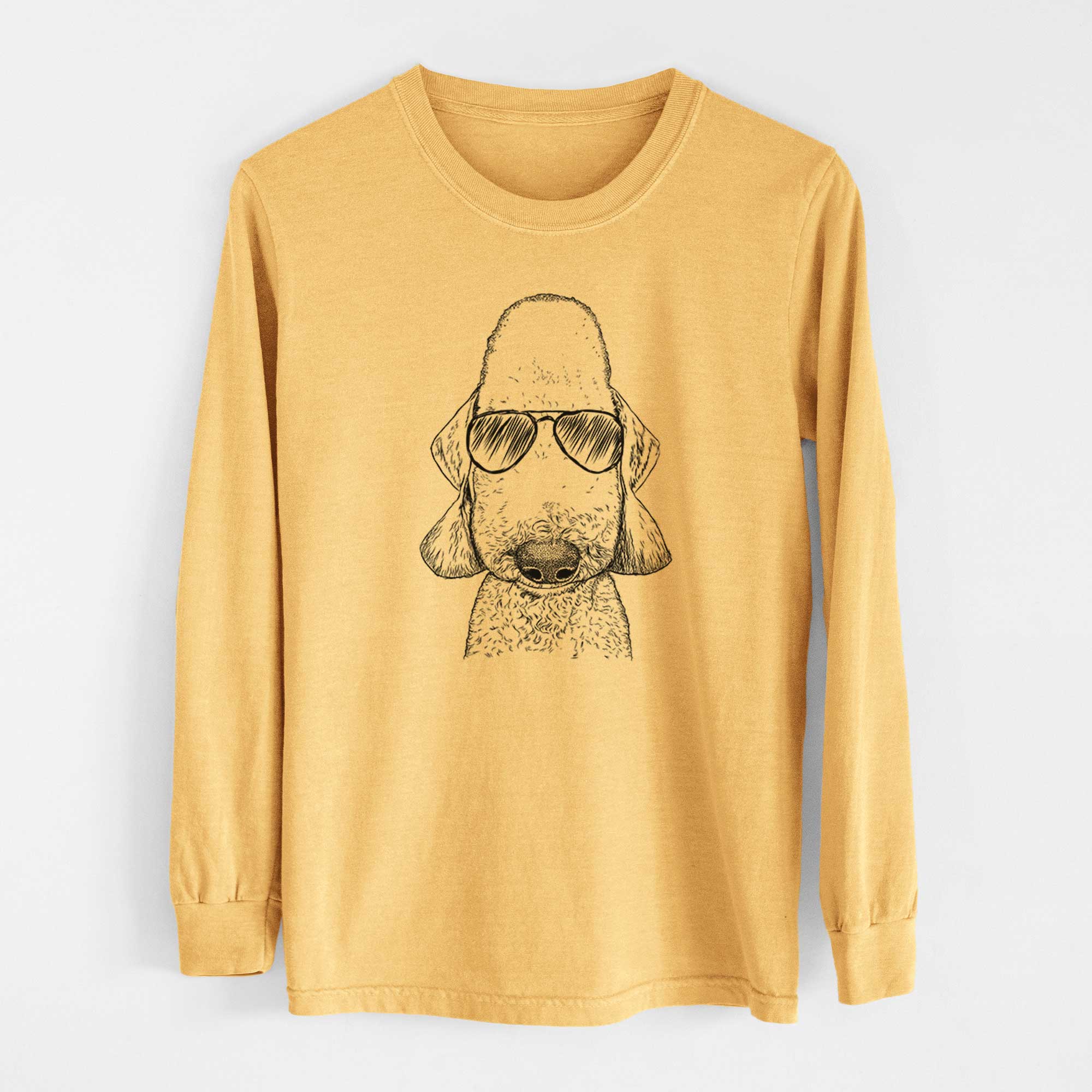 Aviators Remington the Bedlington Terrier - Heavyweight 100% Cotton Long Sleeve