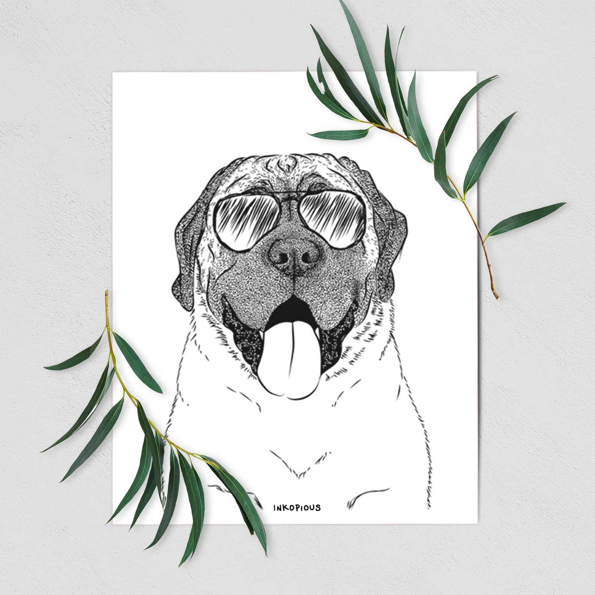 Remmie the English Mastiff Art Print
