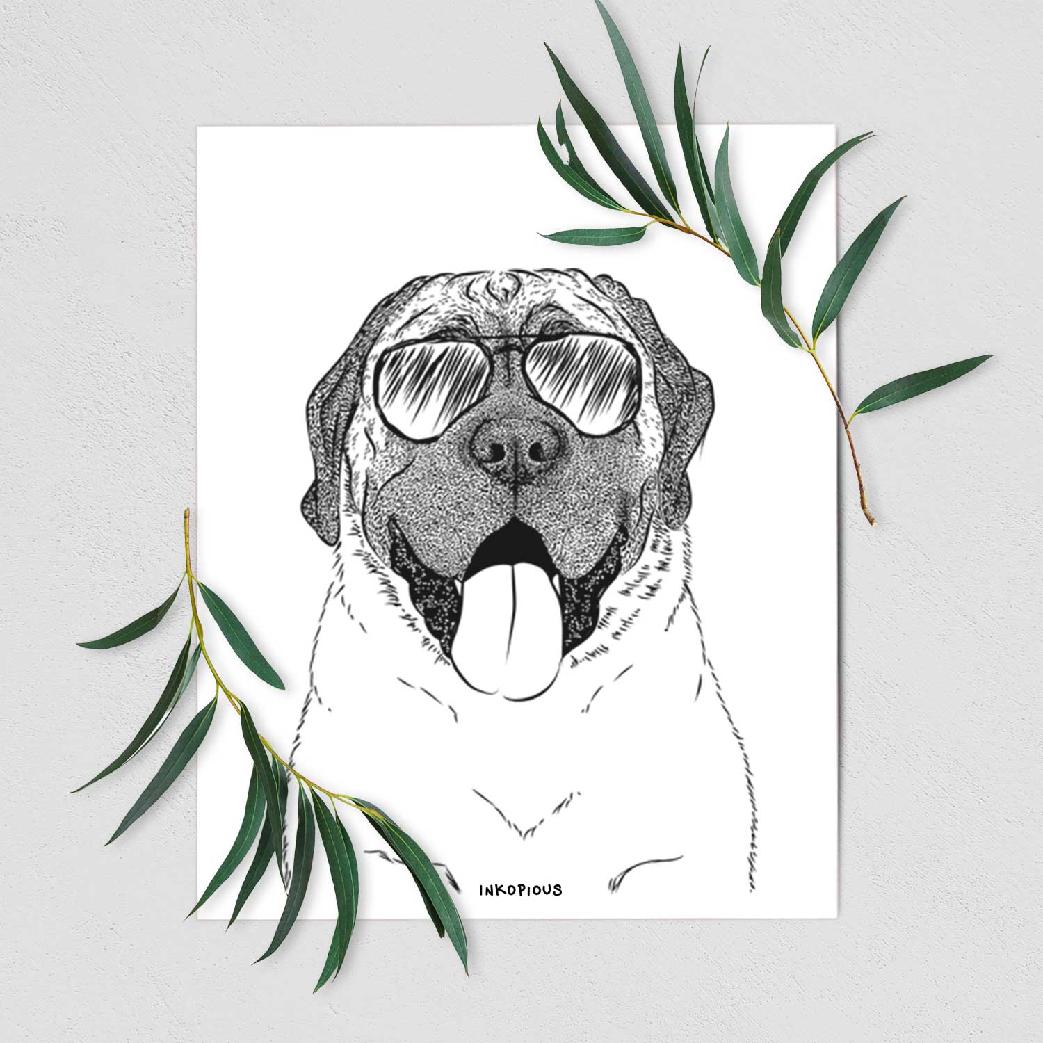 Remmie the English Mastiff Art Print