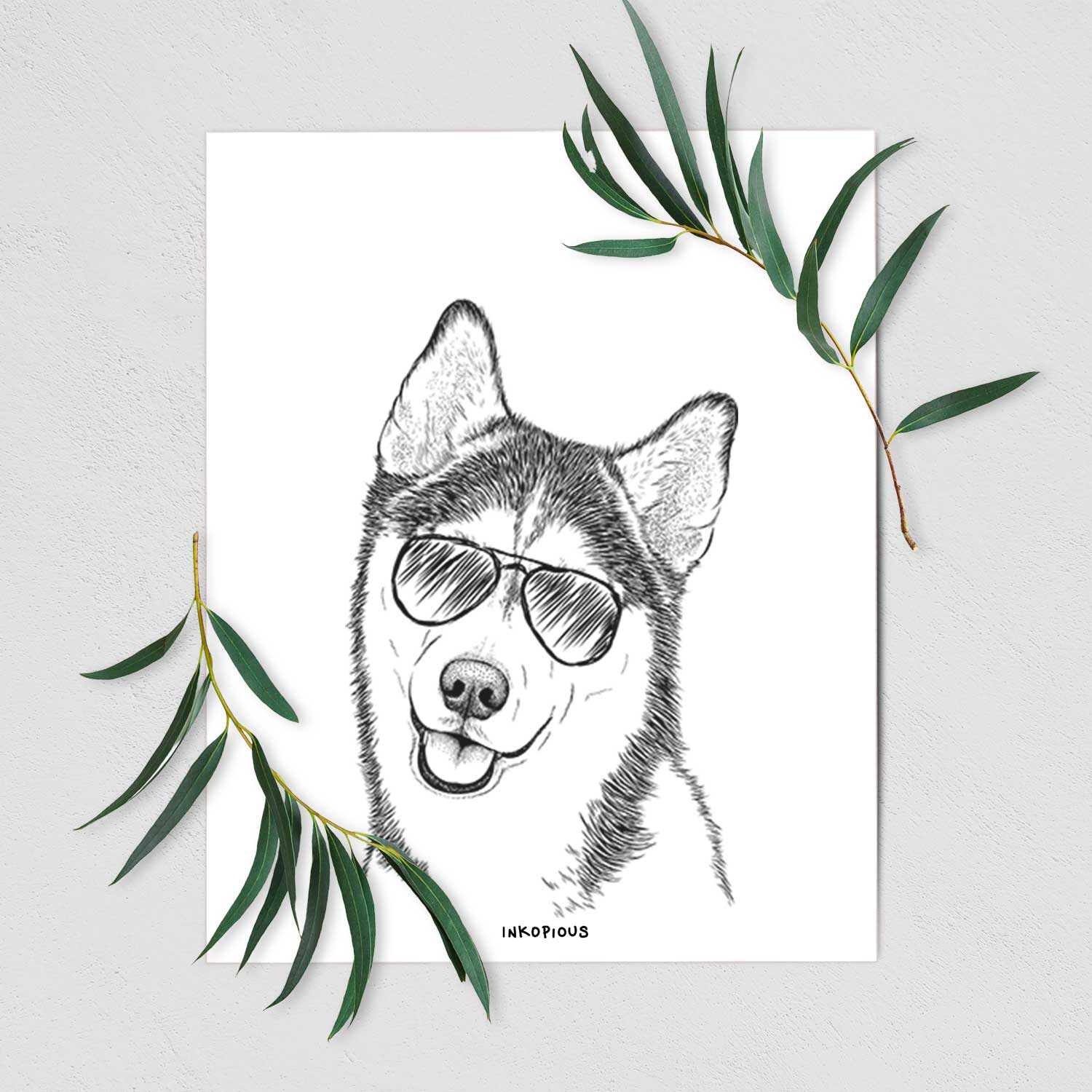 Remmie the Siberian Husky Art Print