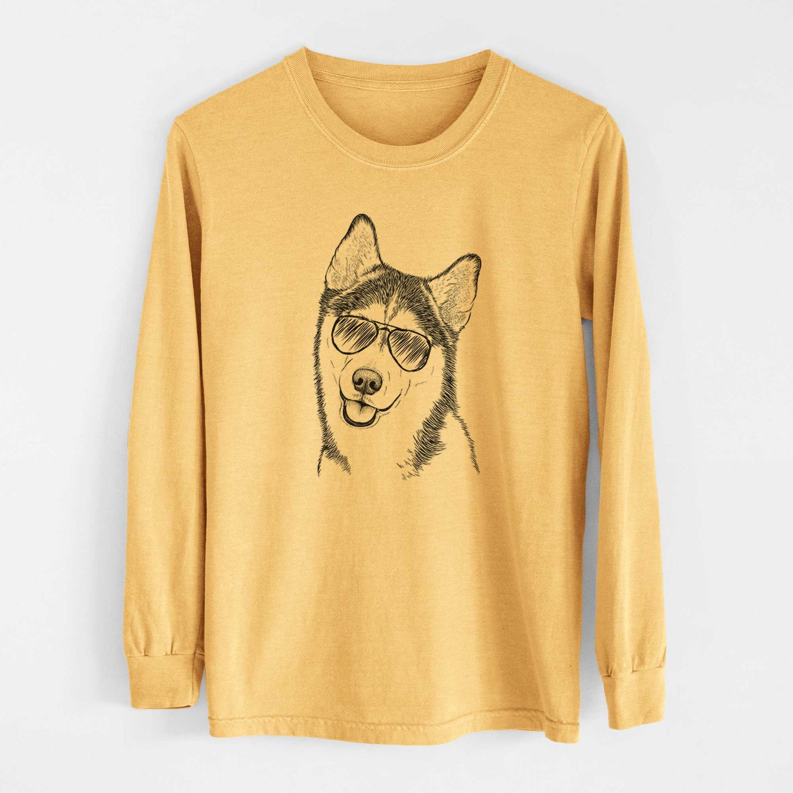 Aviators Remmie the Siberian Husky - Heavyweight 100% Cotton Long Sleeve