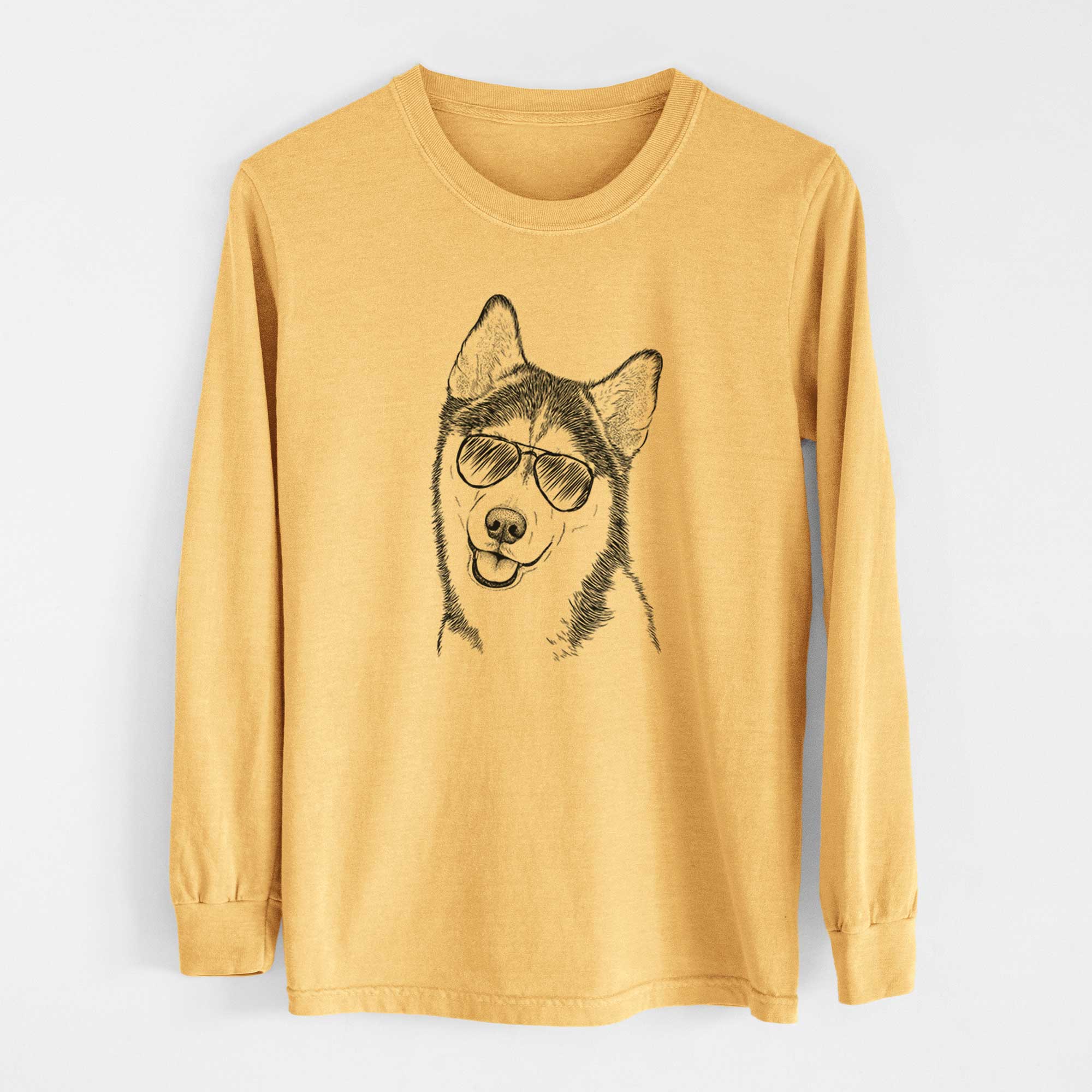 Aviators Remmie the Siberian Husky - Heavyweight 100% Cotton Long Sleeve