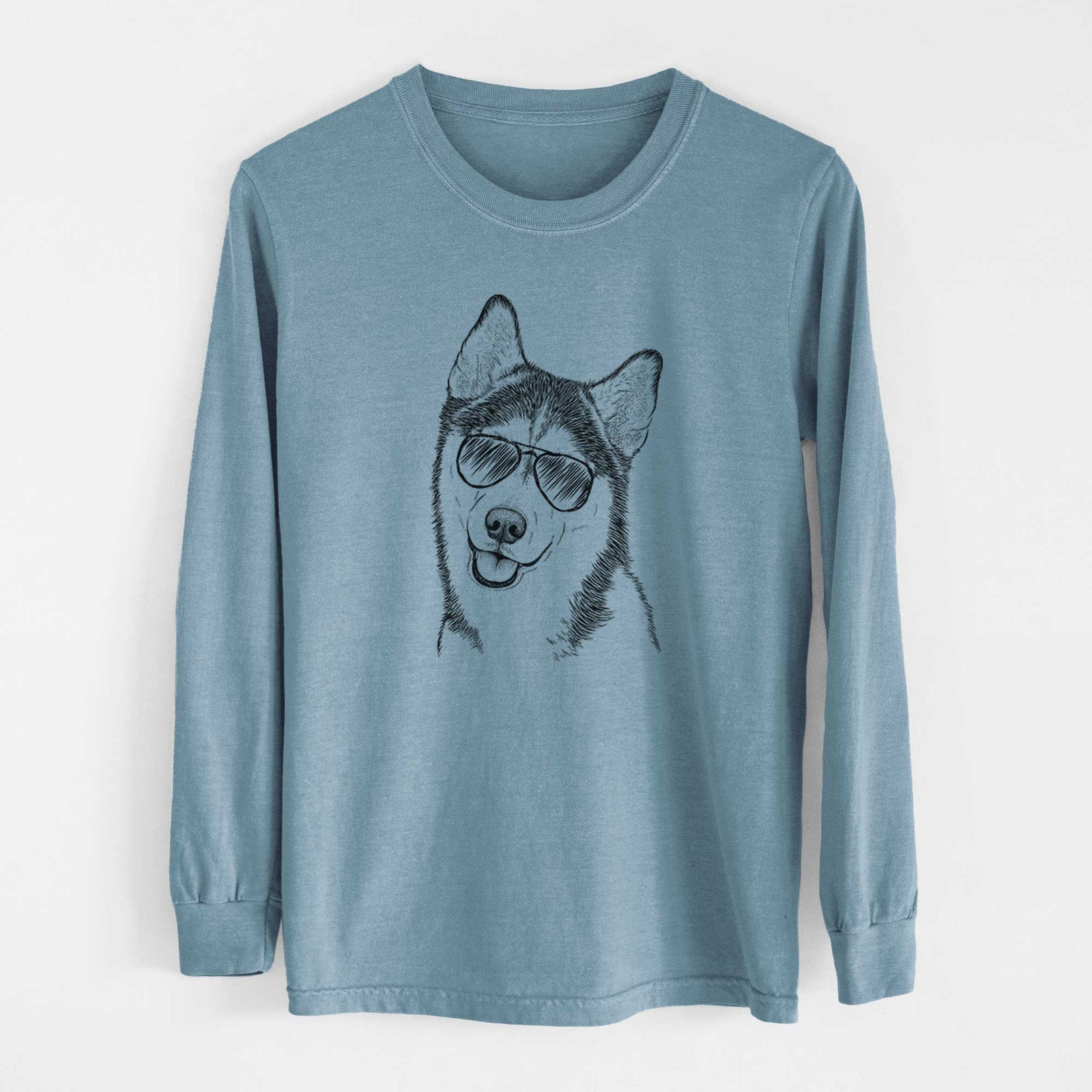 Aviators Remmie the Siberian Husky - Heavyweight 100% Cotton Long Sleeve