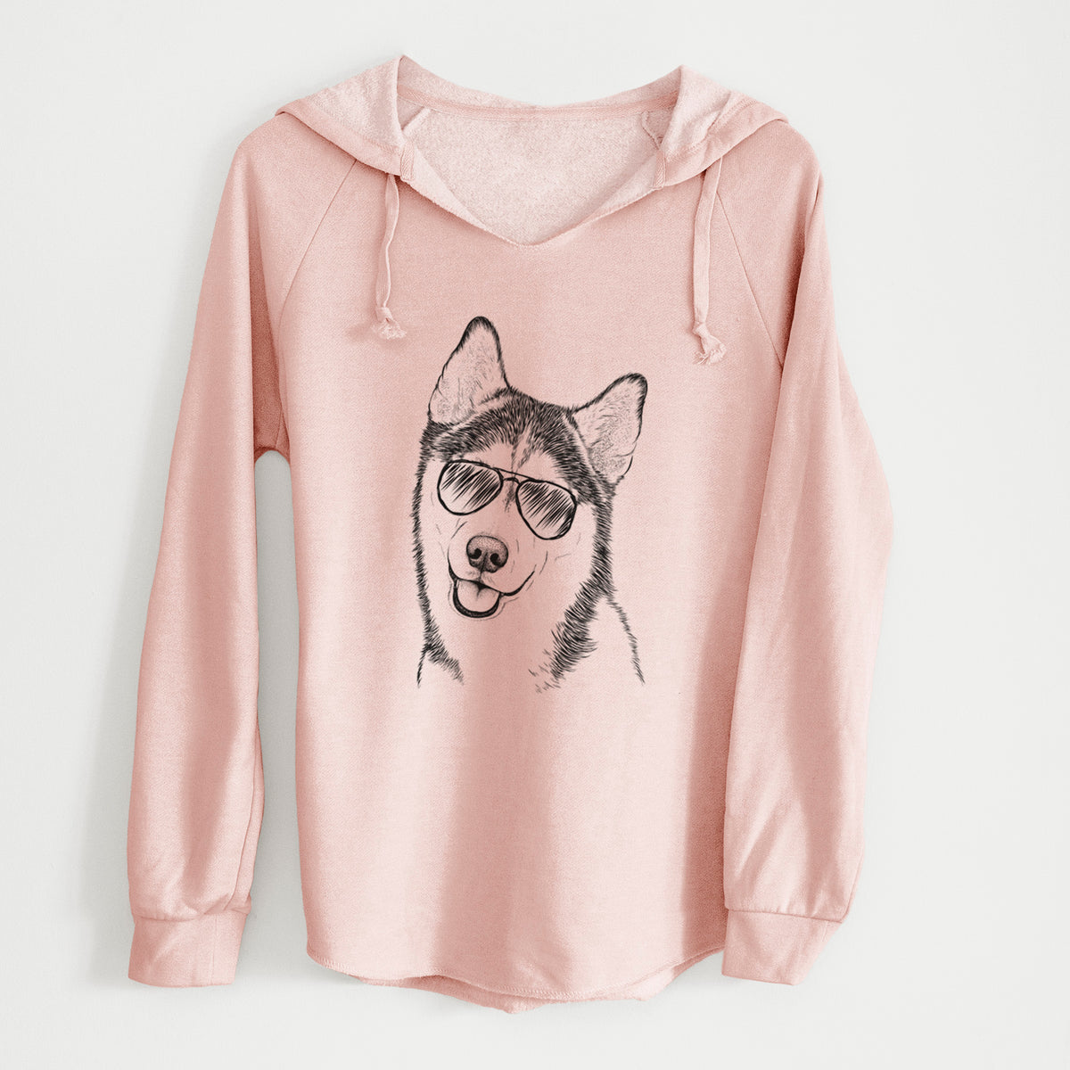 Aviator Remmie the Siberian Husky - Cali Wave Hooded Sweatshirt