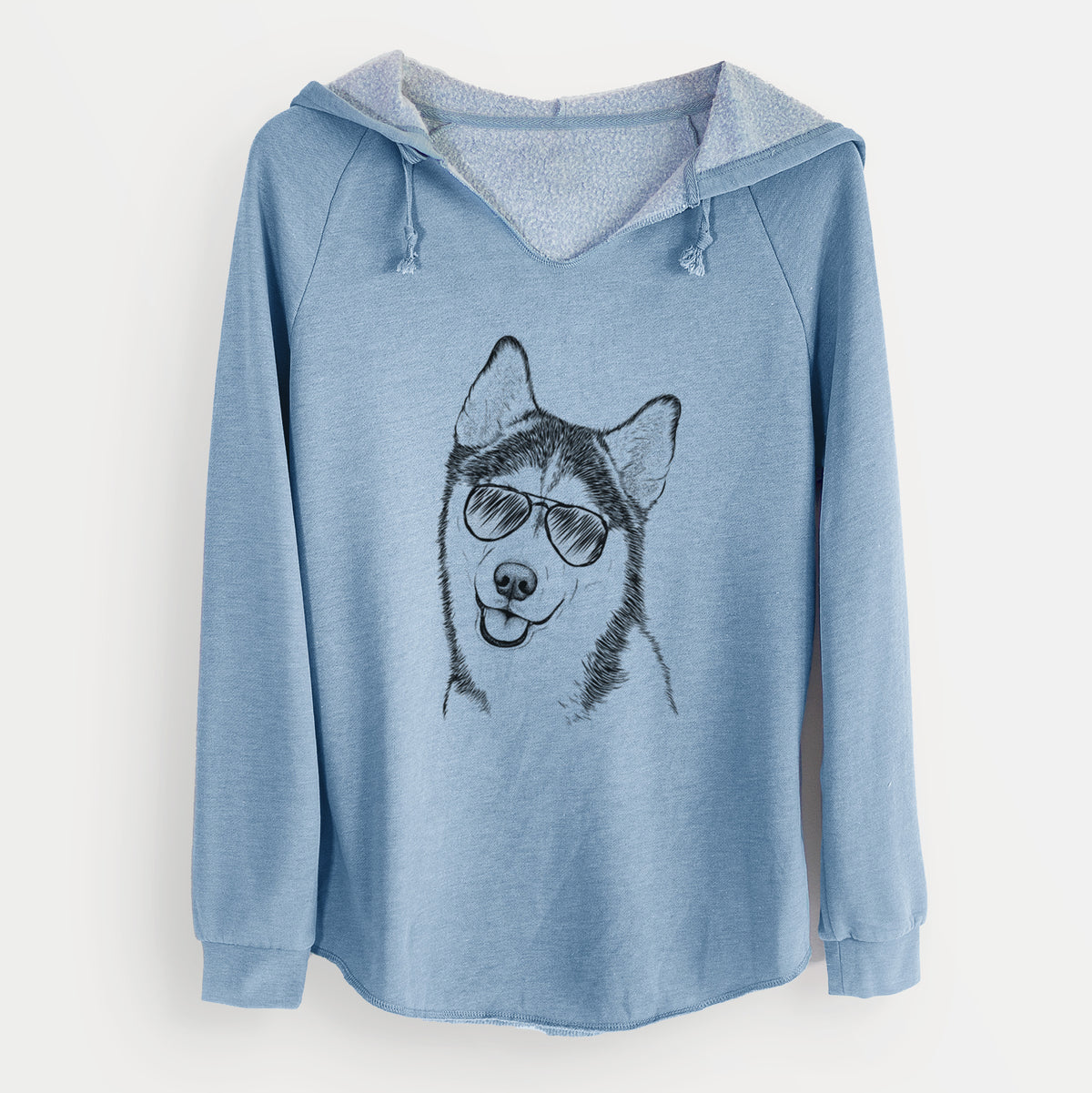 Aviator Remmie the Siberian Husky - Cali Wave Hooded Sweatshirt