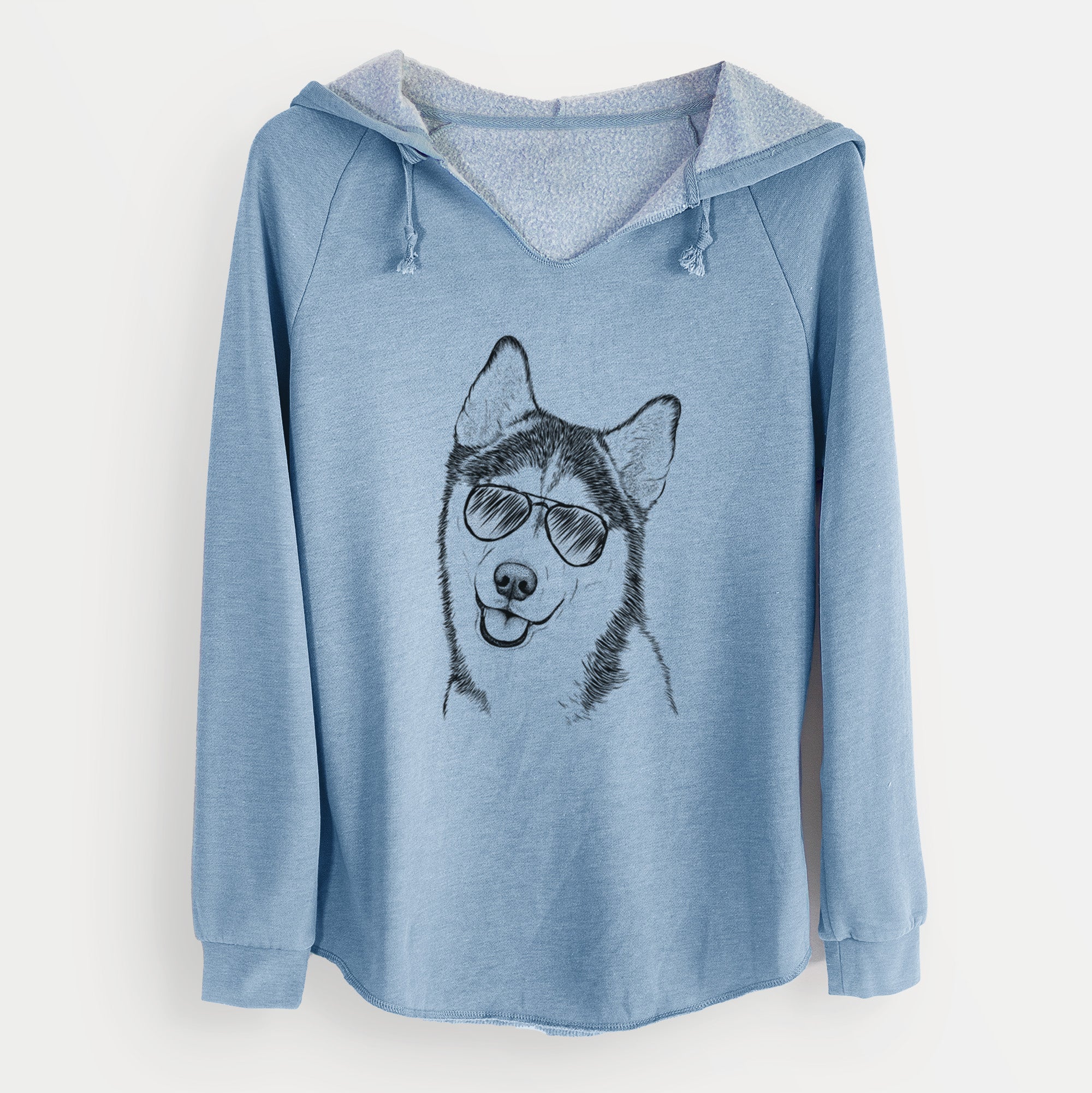 Aviator Remmie the Siberian Husky - Cali Wave Hooded Sweatshirt